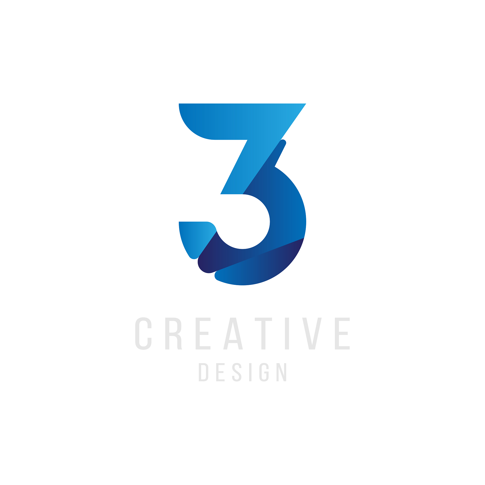original number in blue colour. vector sign design template. fla