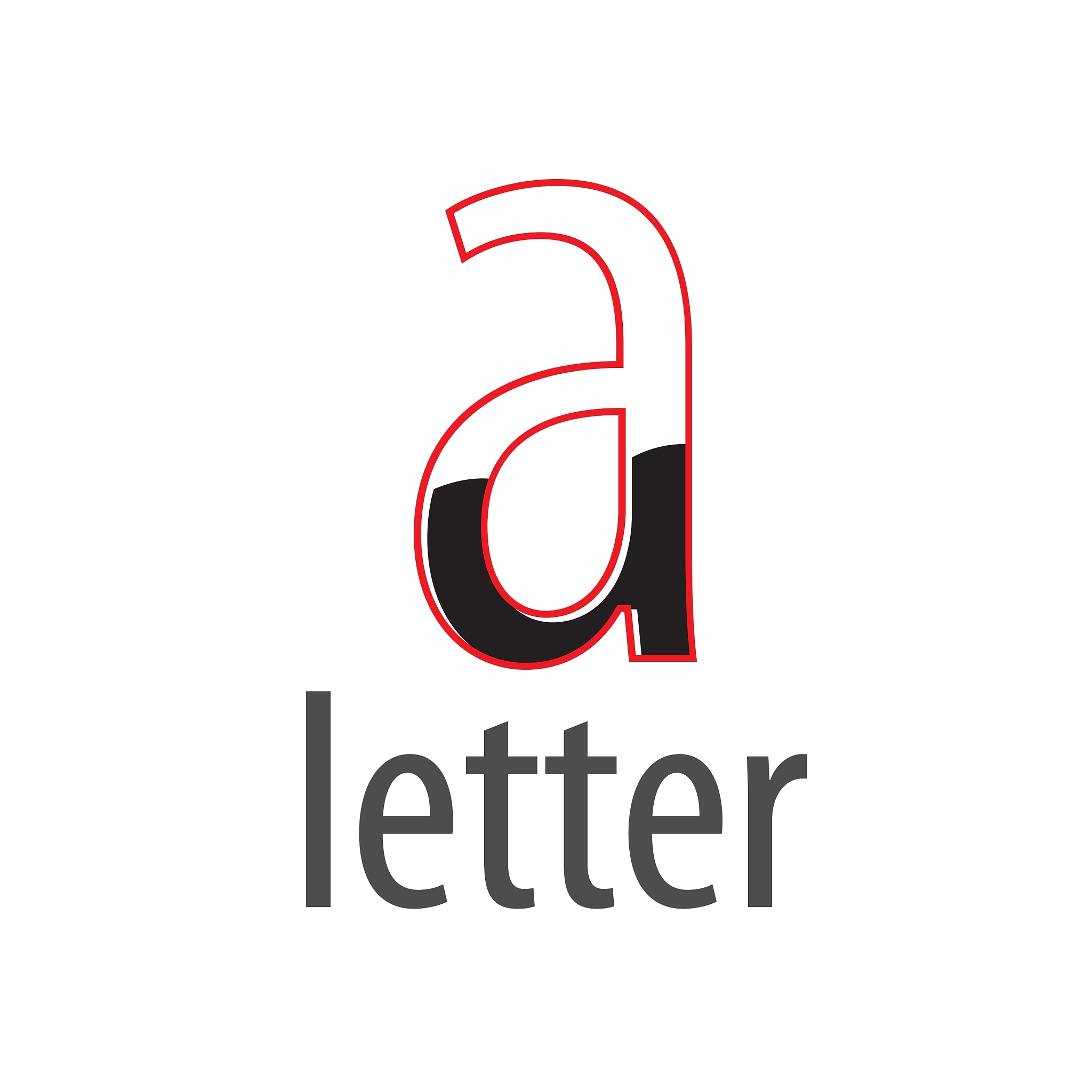 logo red letter a with highlights
