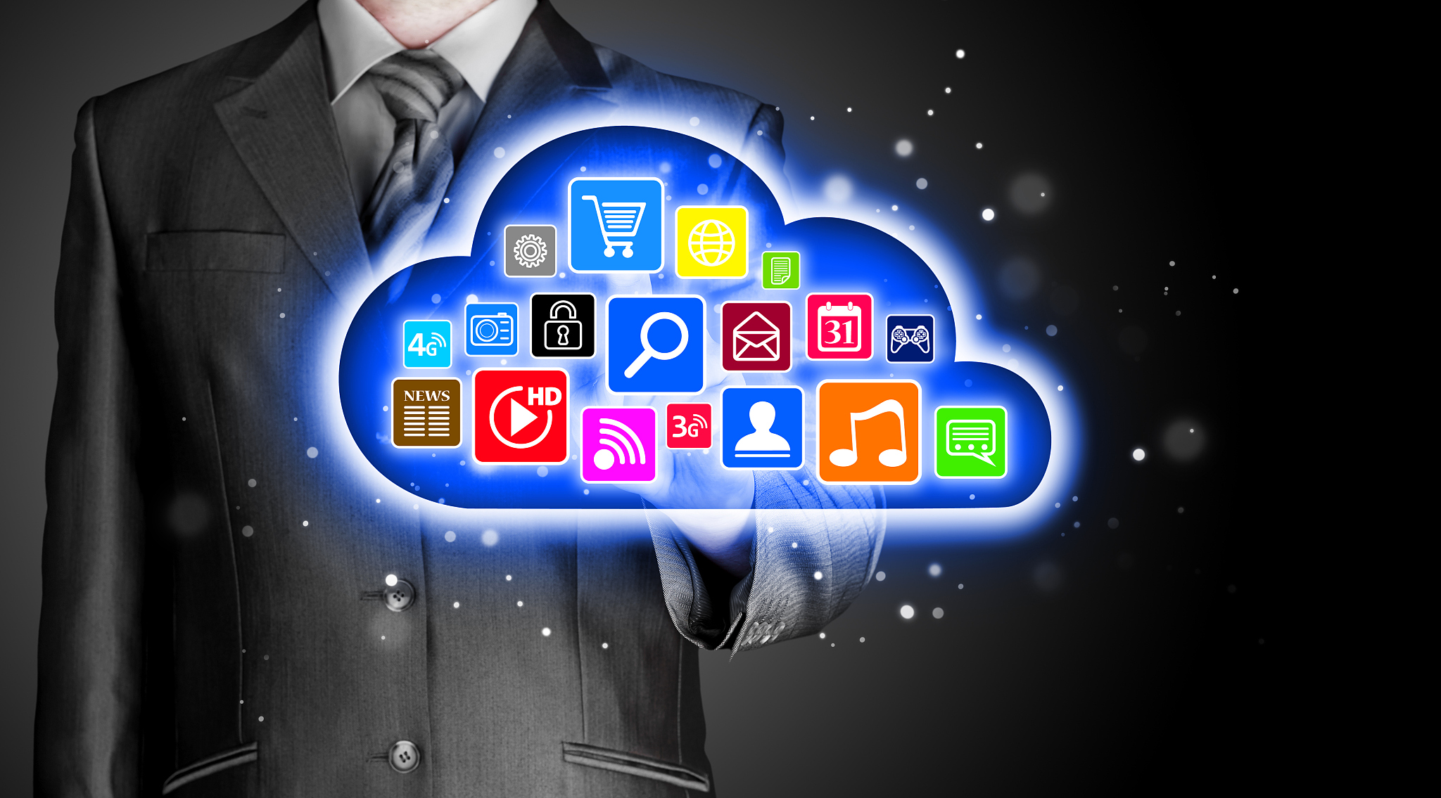 cloud computing touchscreen interface