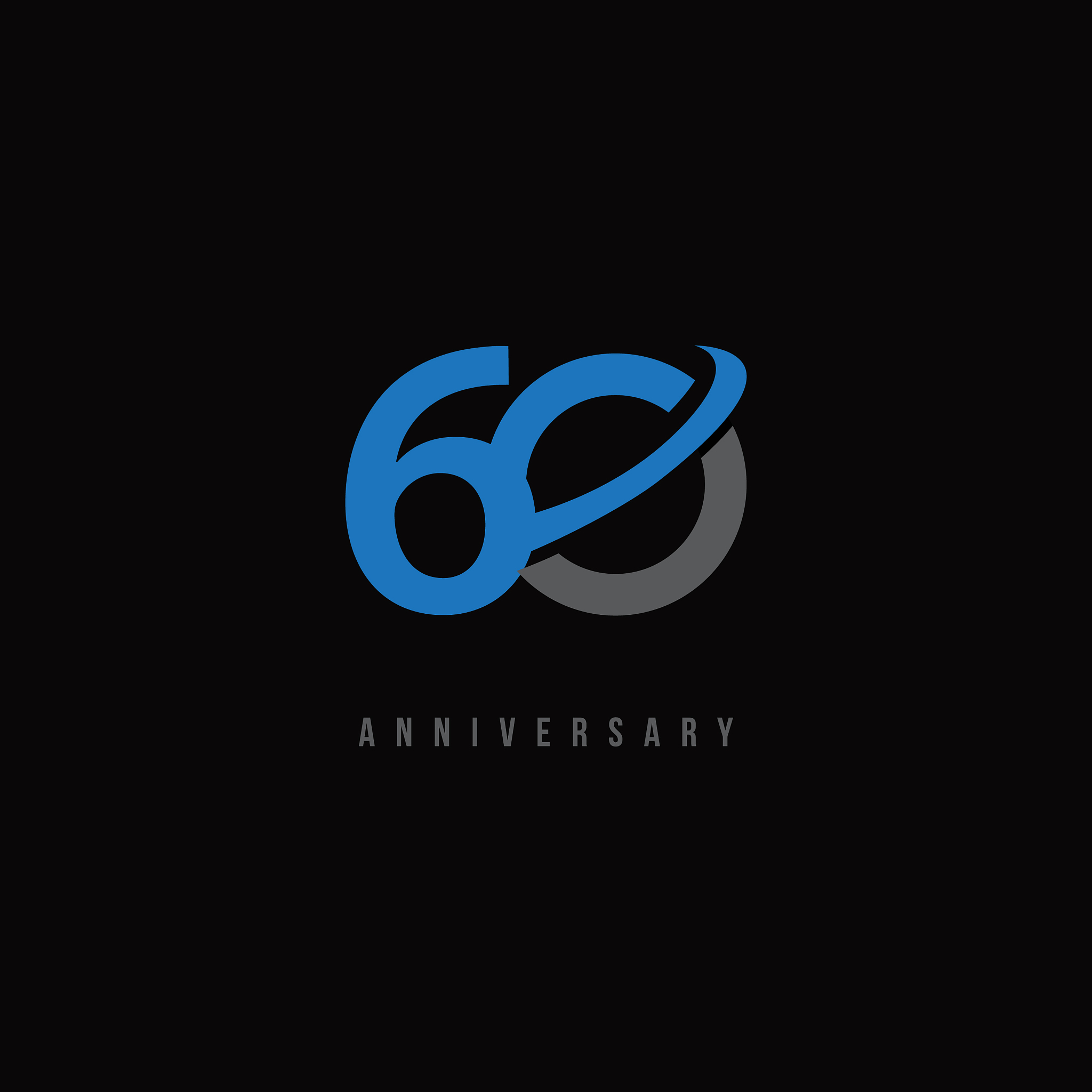 60 year anniversary template design