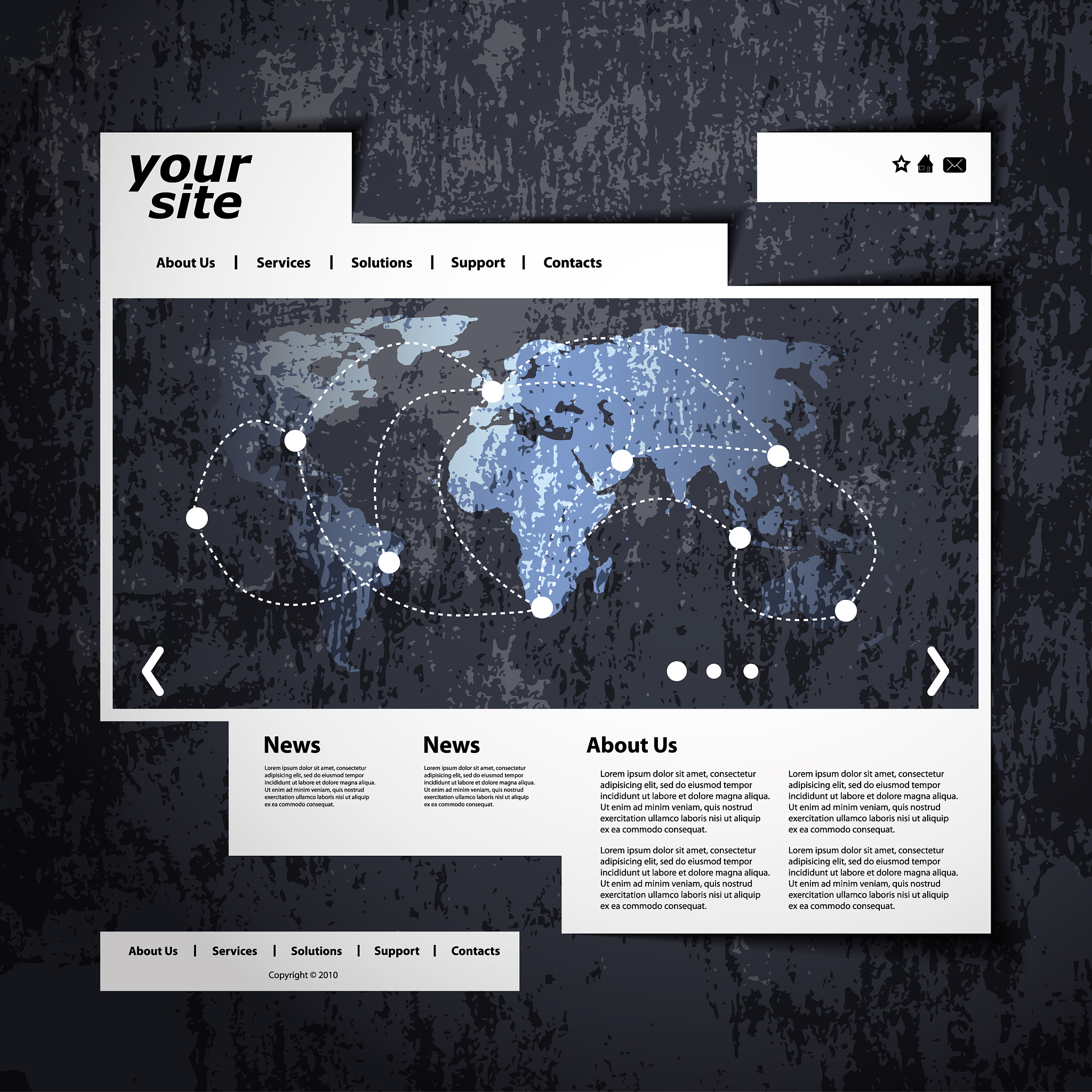 one page website template