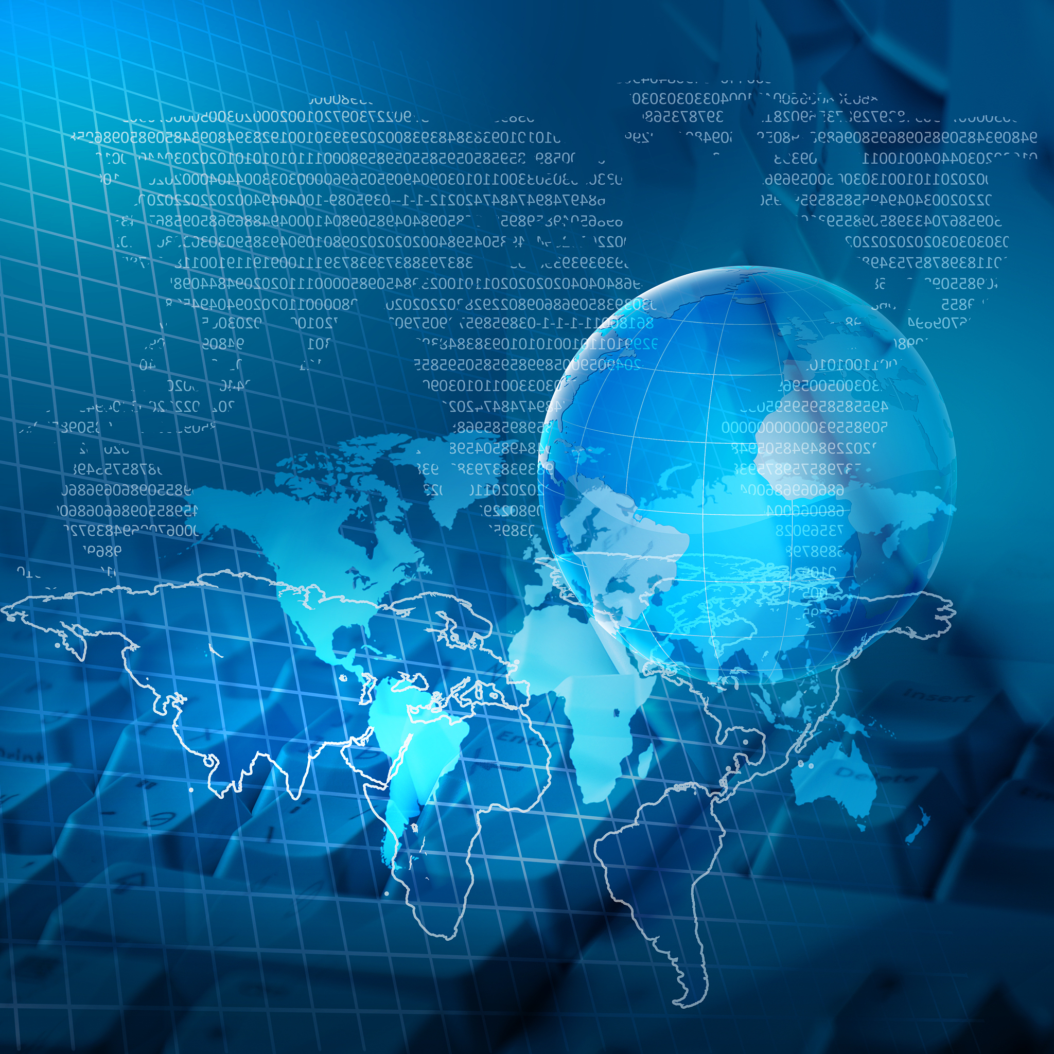 global business and modern global technology illustrated