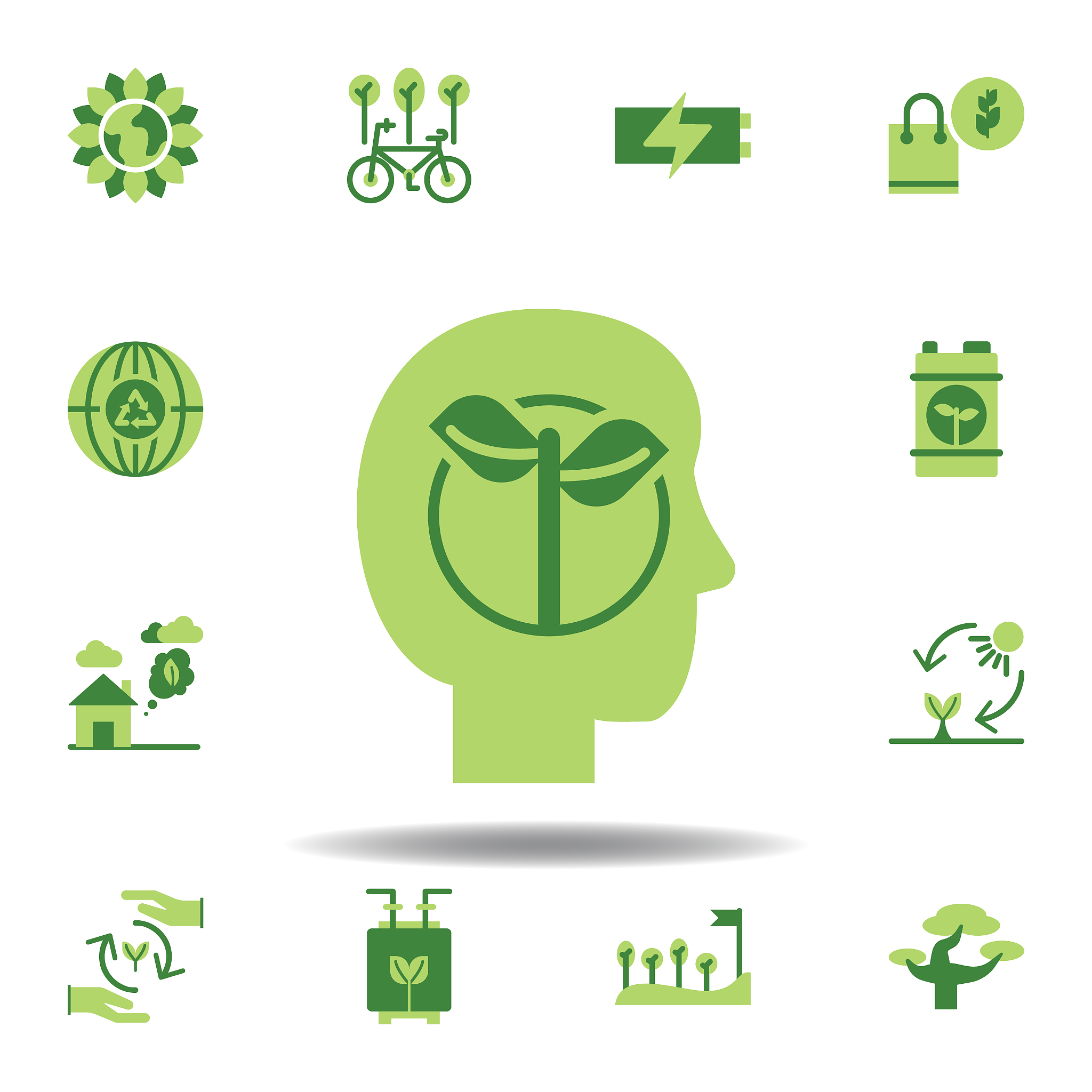 save the world, thought colored icon. elements of save the earth