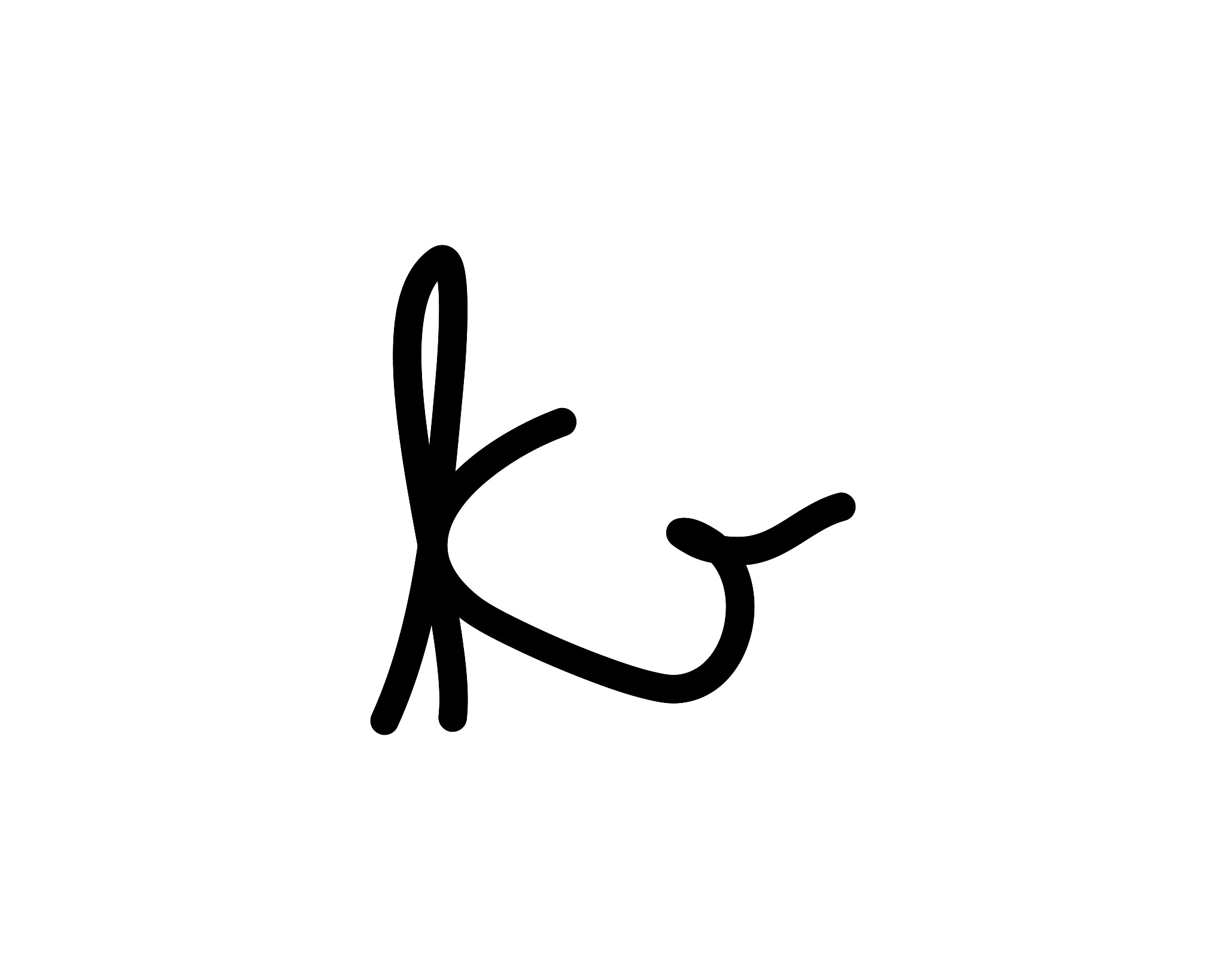 k letter signature logo