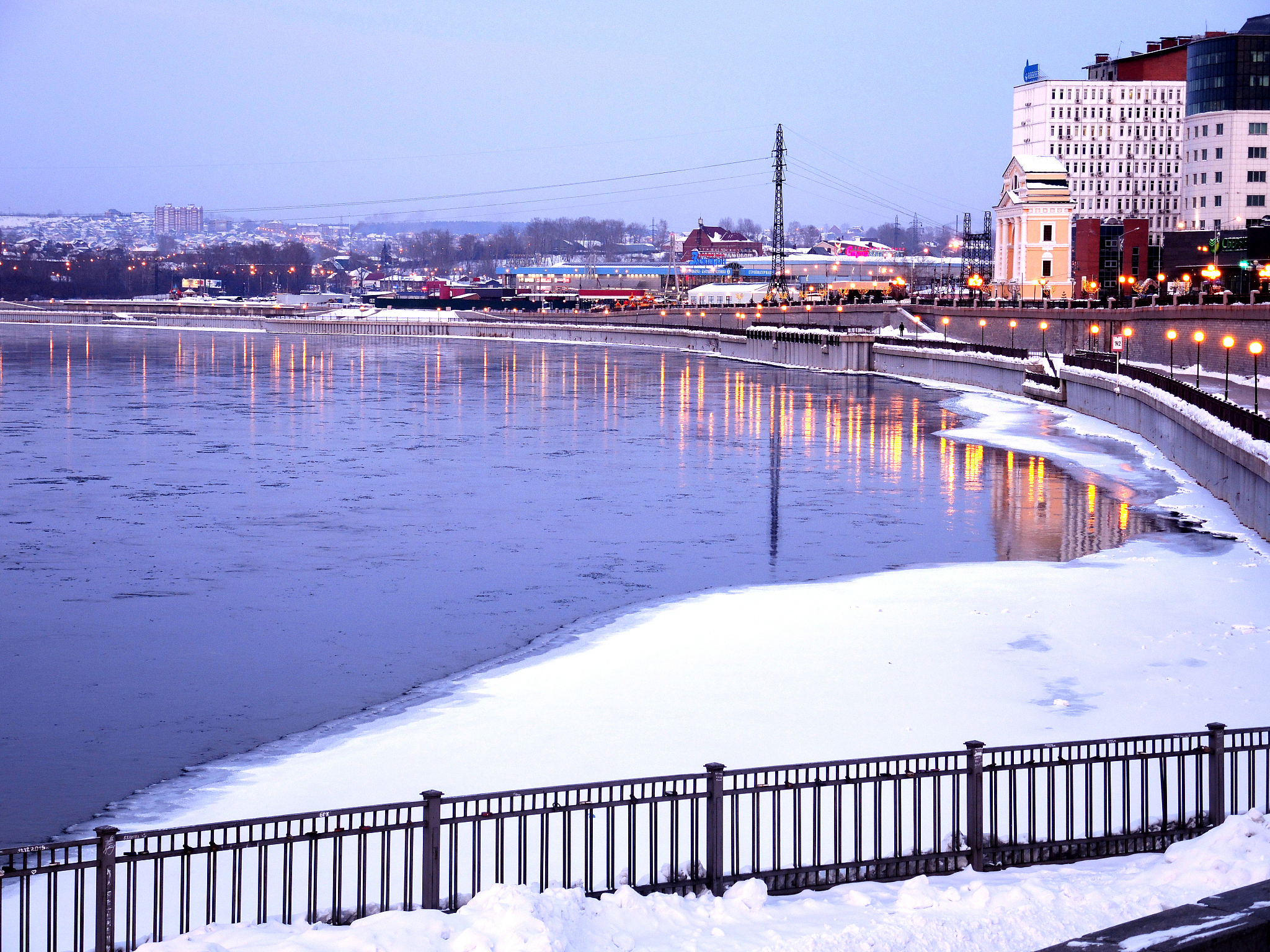 life along  angara river in irkutsk, sibria russia