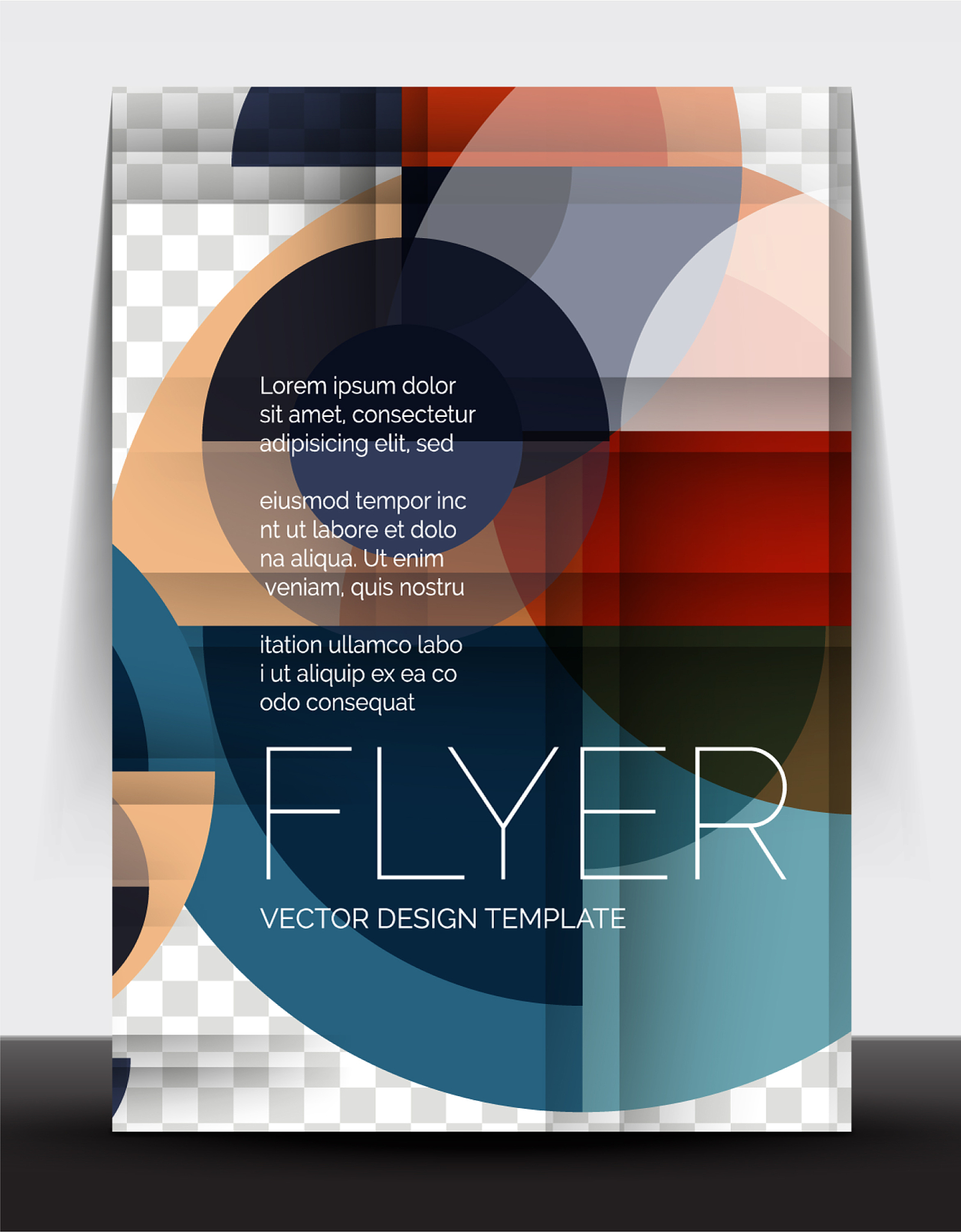a4 flyer annual report circle design