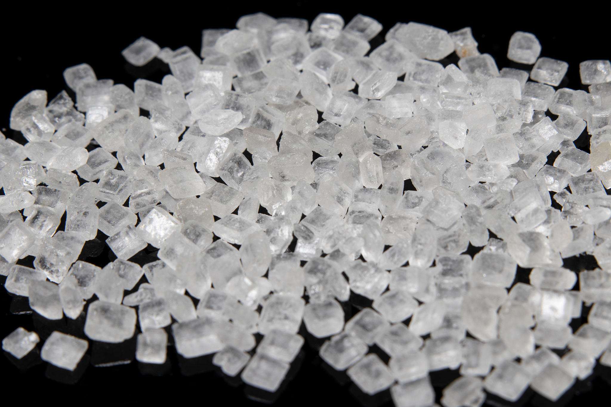 sugar stock photo in black background