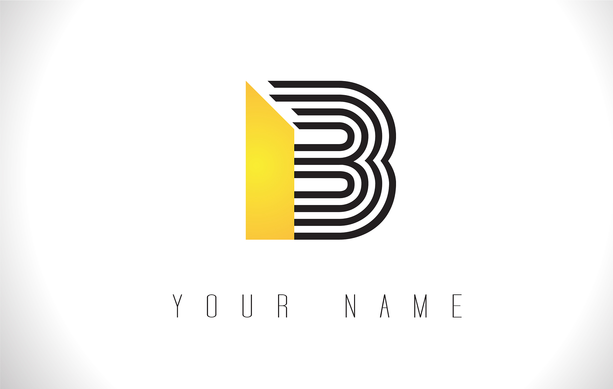 b black lines letter logo creative line letters