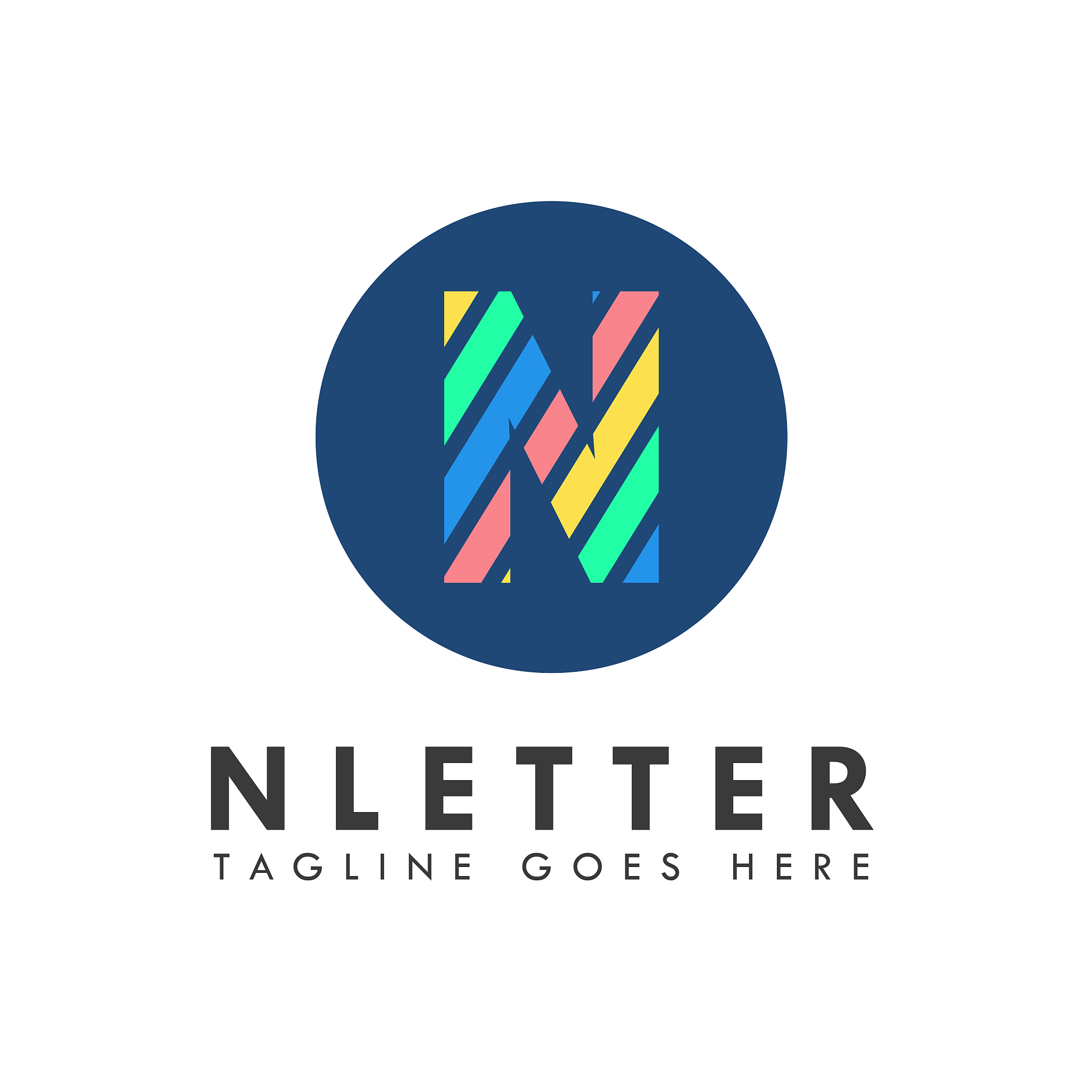 alphabet n letter logo and icon design template