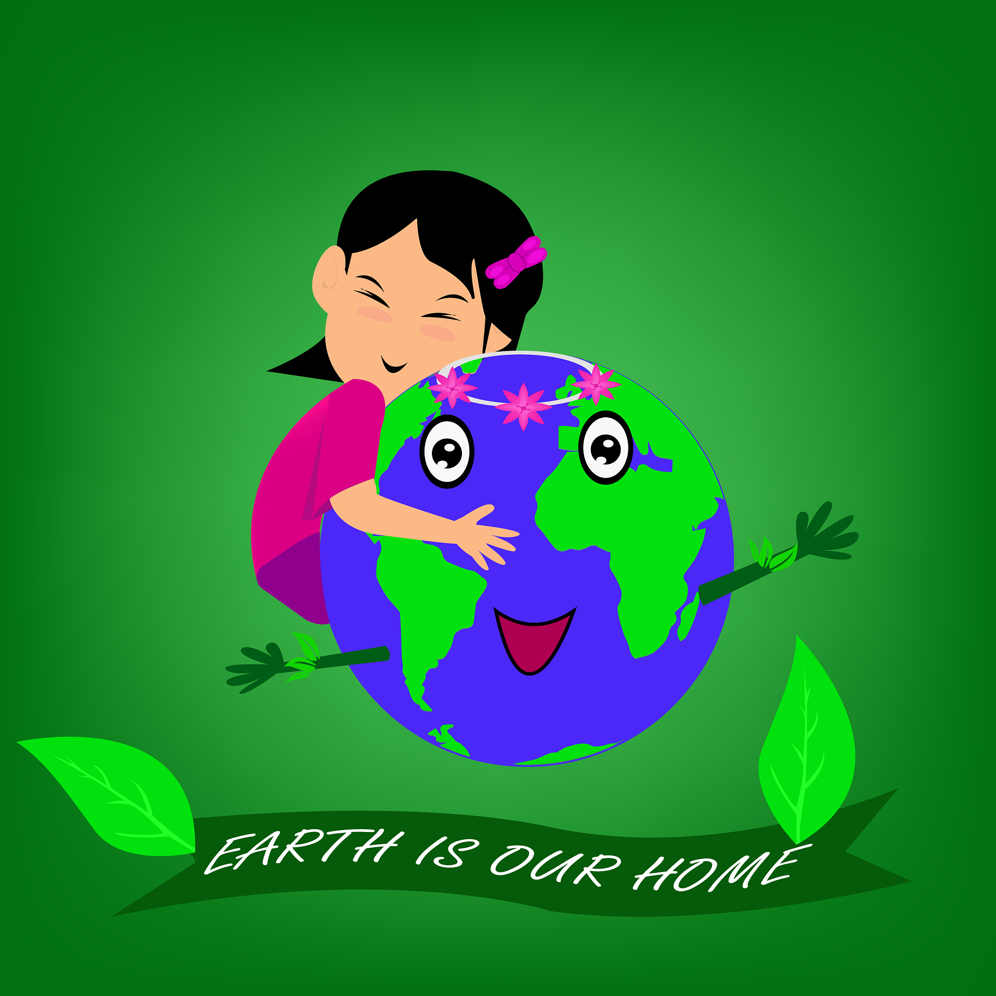 happy earth day banner concept