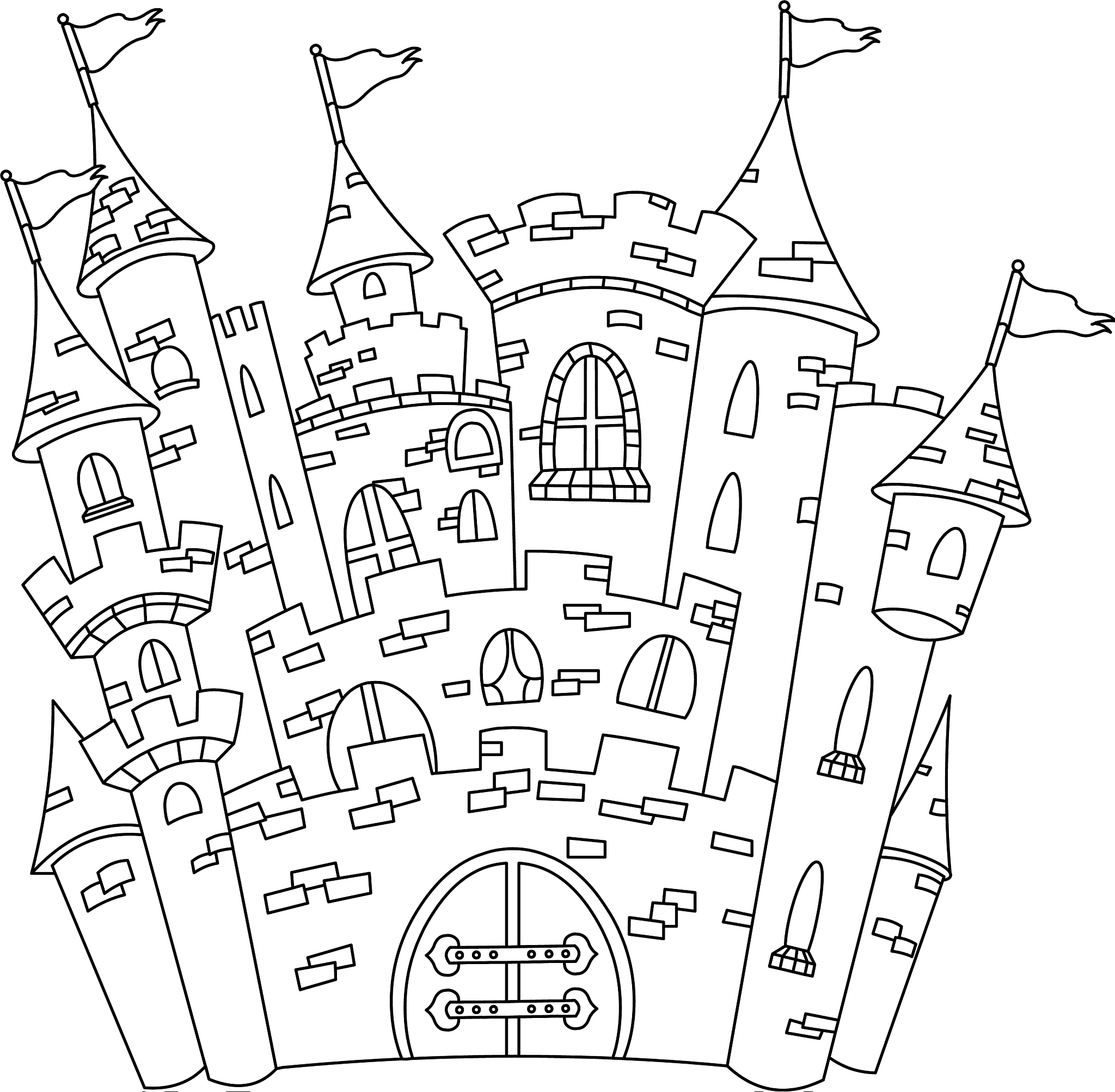 outlined castle