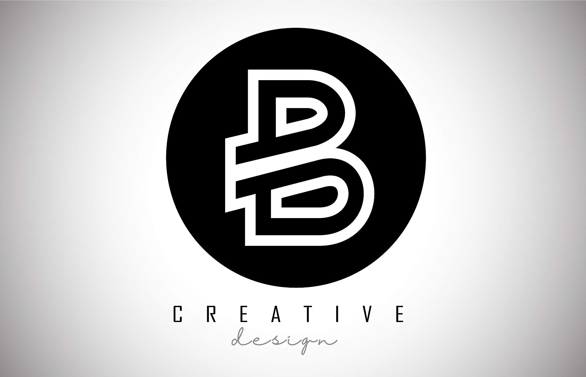 b letter logo monogram design creative b letter