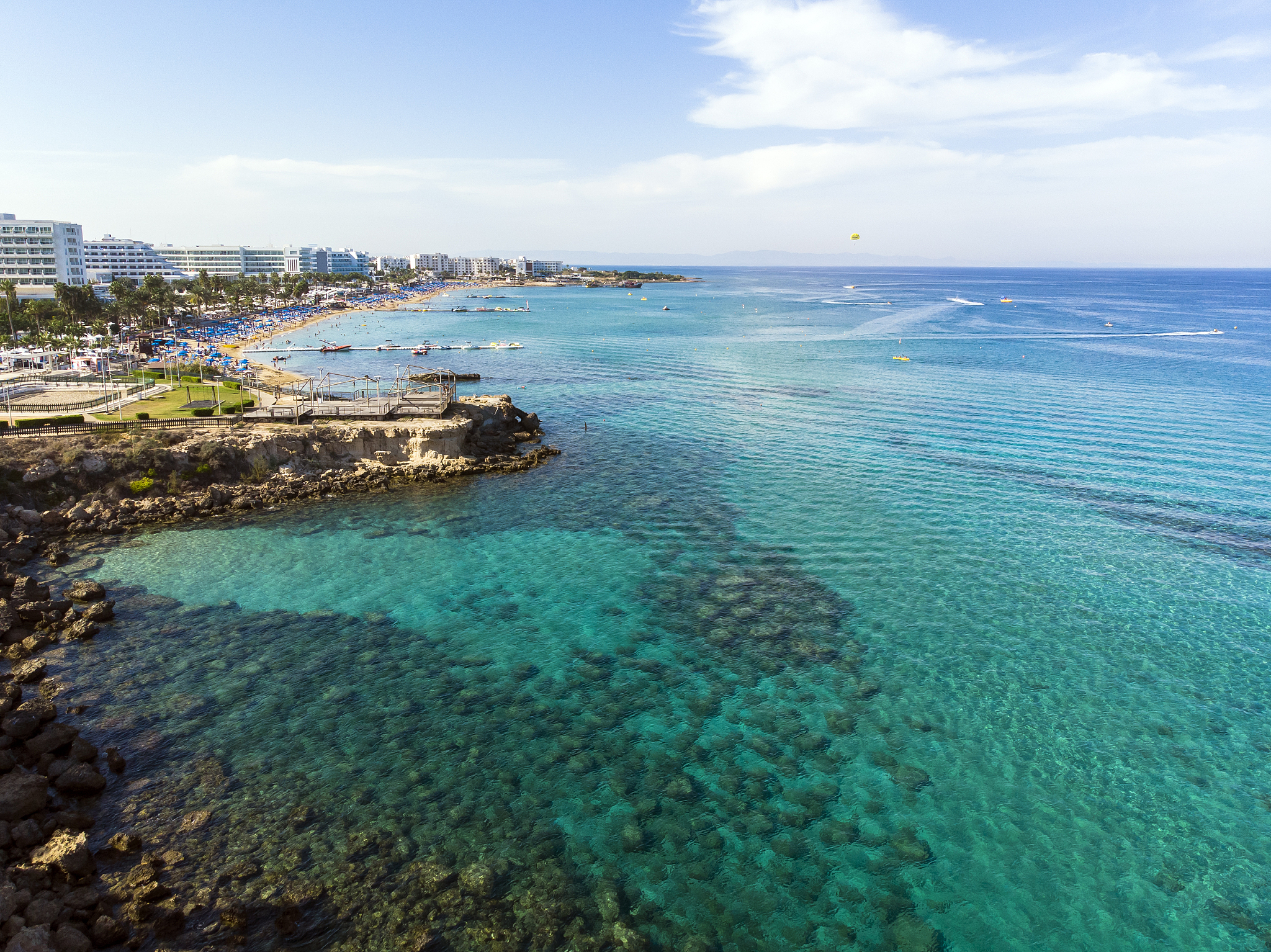 the famous vrissiana beach in protaras, cyprus