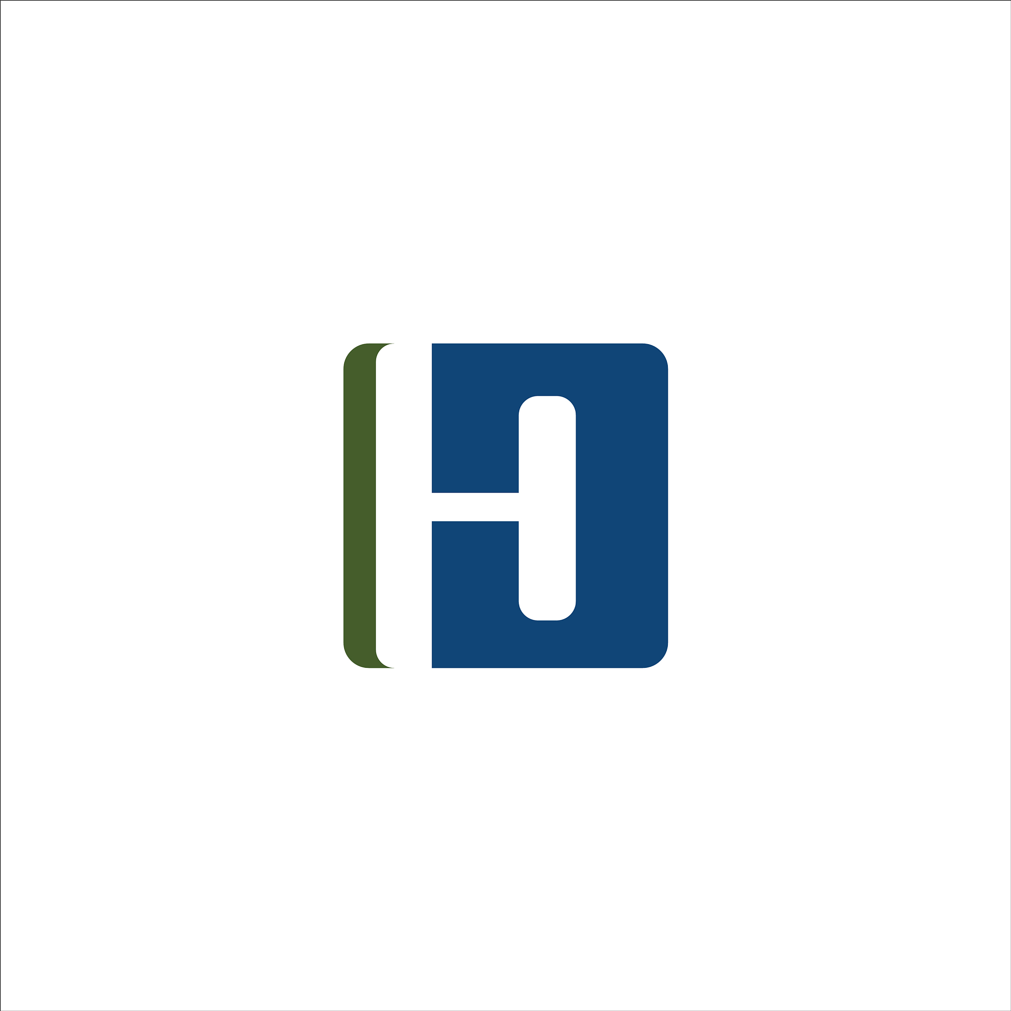 initial letter h or hh logo design template