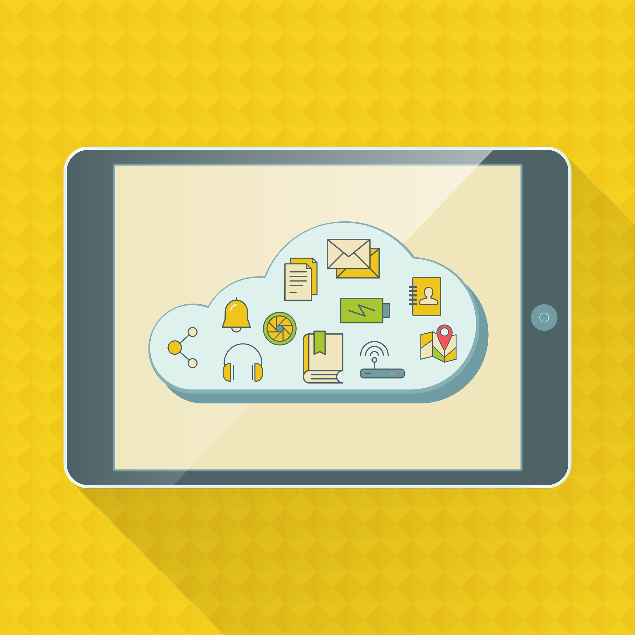 cloud computing service infographics with icons