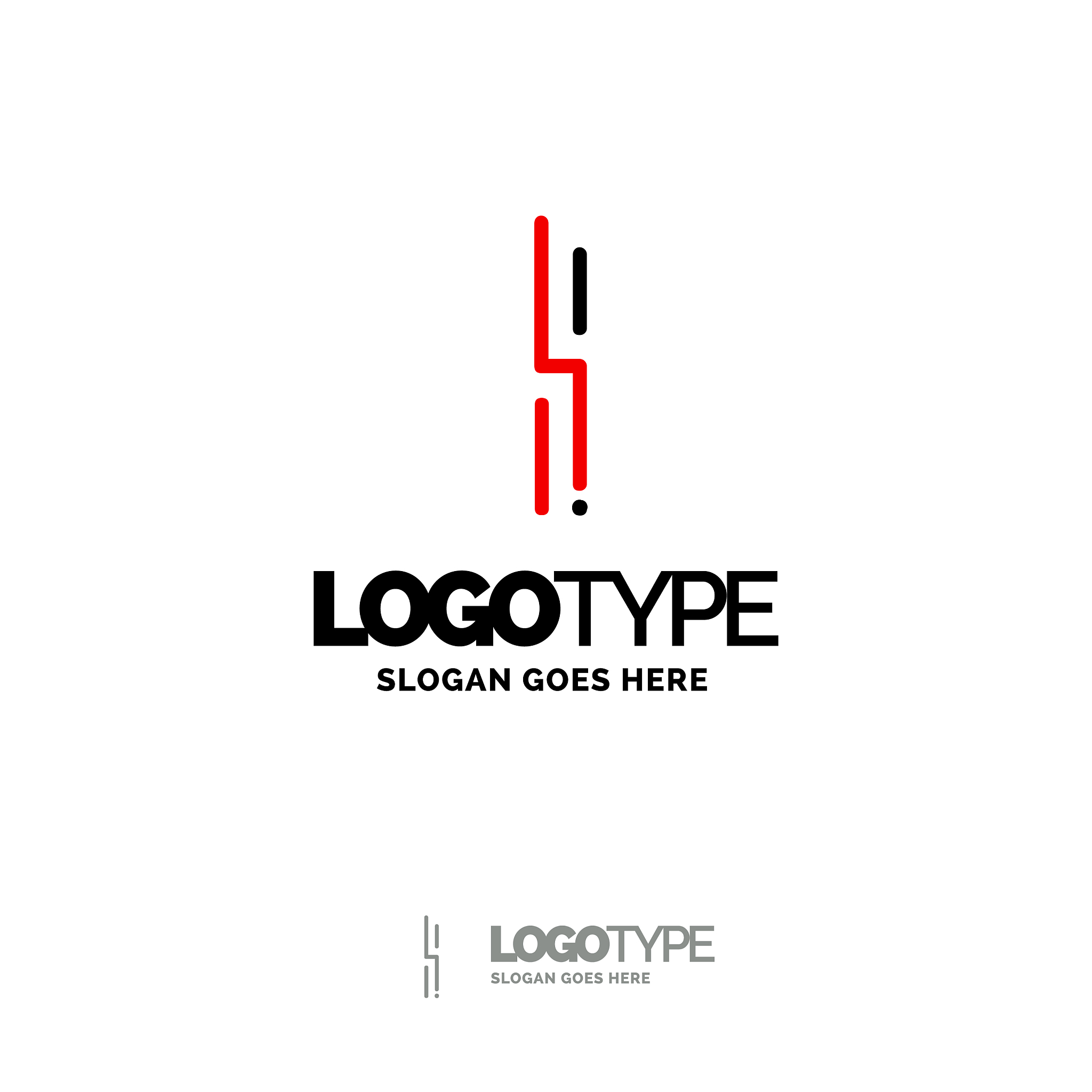 i logo digital logo template black and red logo