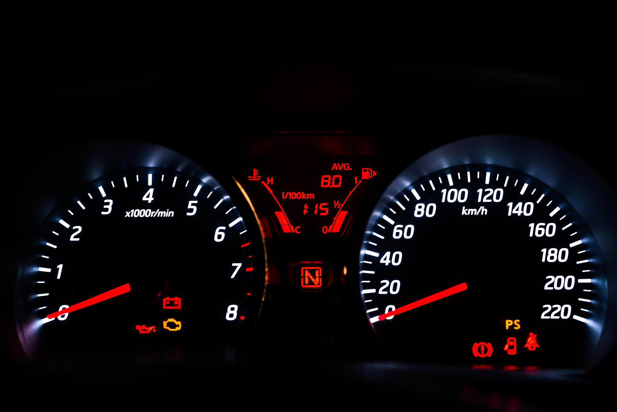 car instrument panel