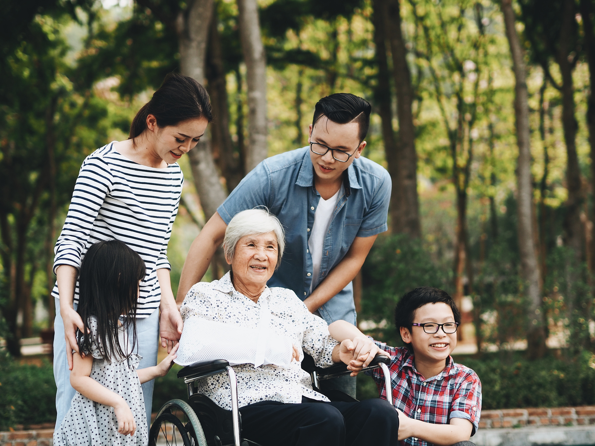 family at park