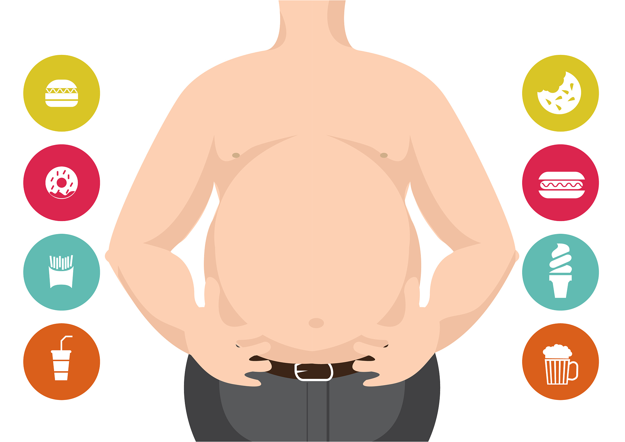 男人啤酒肚原因：饮食、饮酒、运动、年龄、遗传 - 彻底了解啤酒肚形成