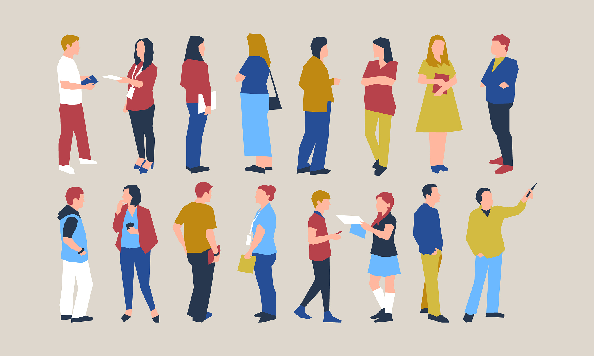 people icons infographics collection