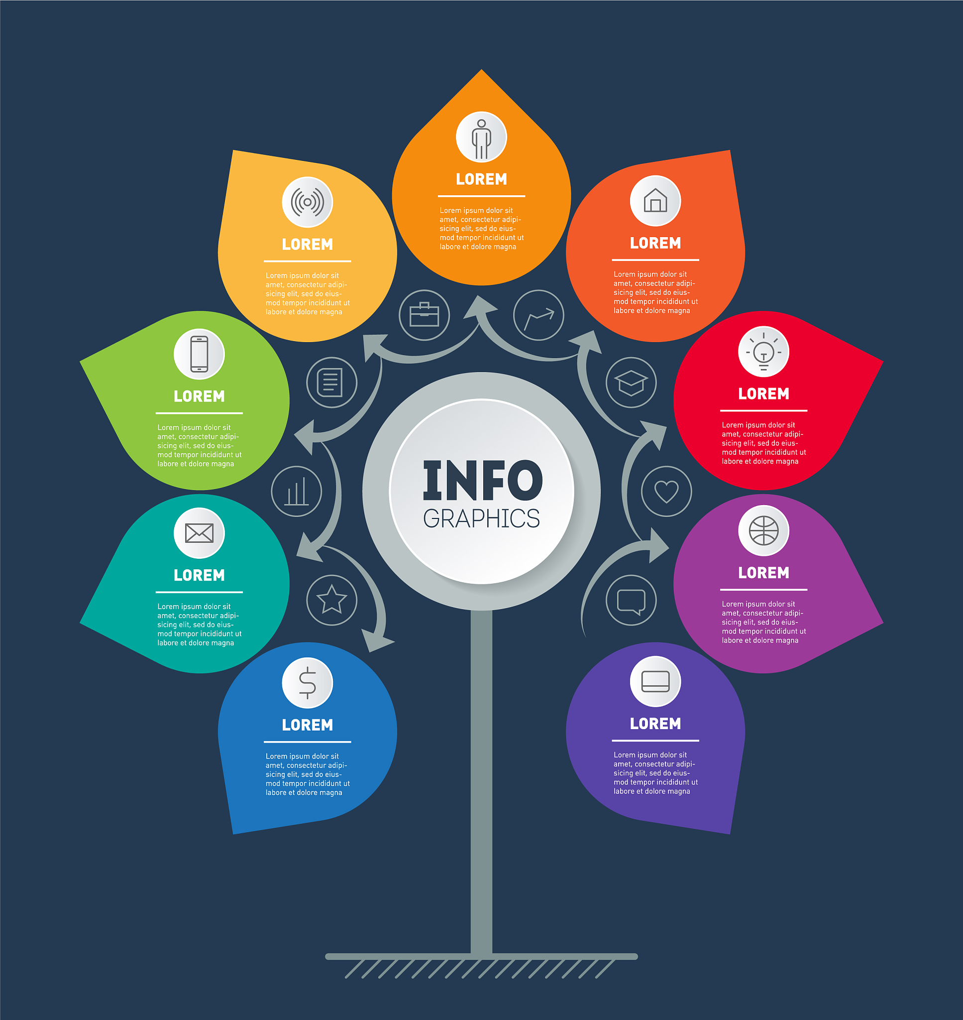 business presentation or infographics concept