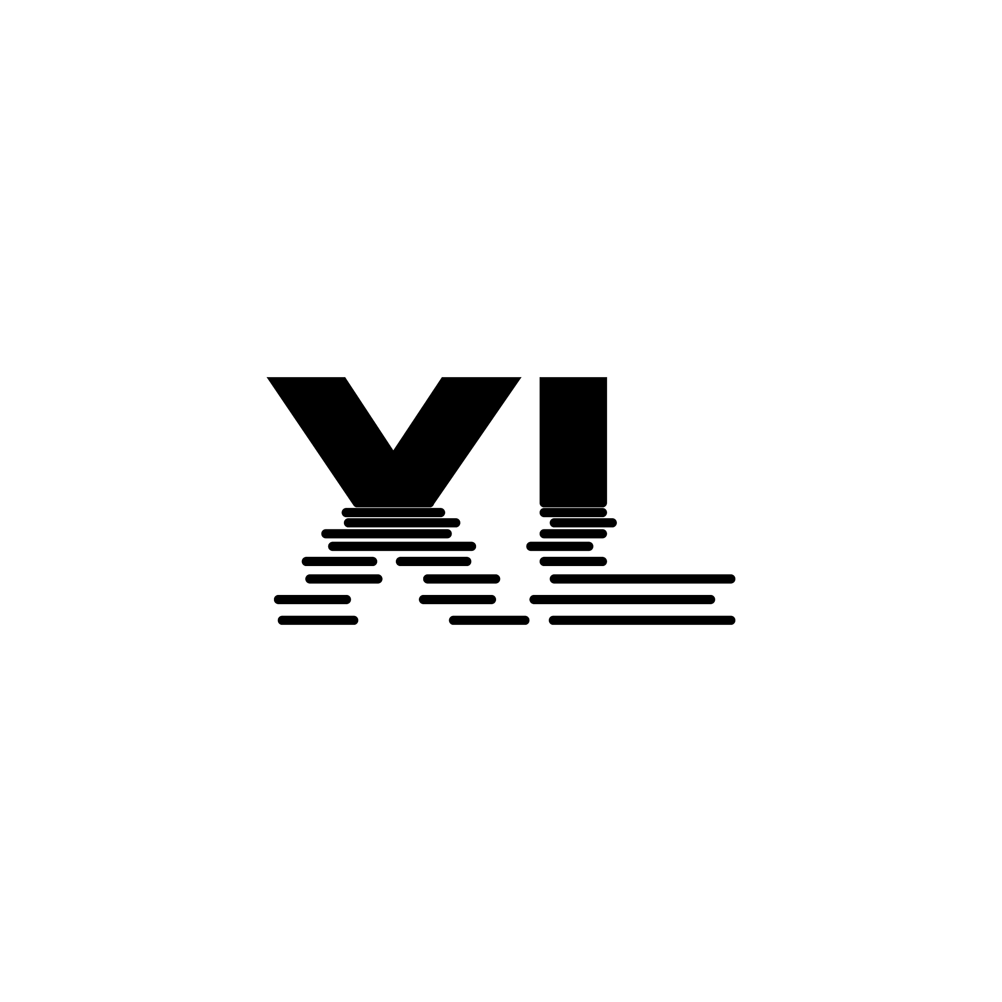 logo letters xl reflection in water