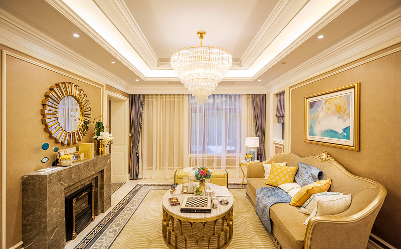 大华悦宫625㎡法式奶油风格装修设计：精致优雅，浪漫奢华