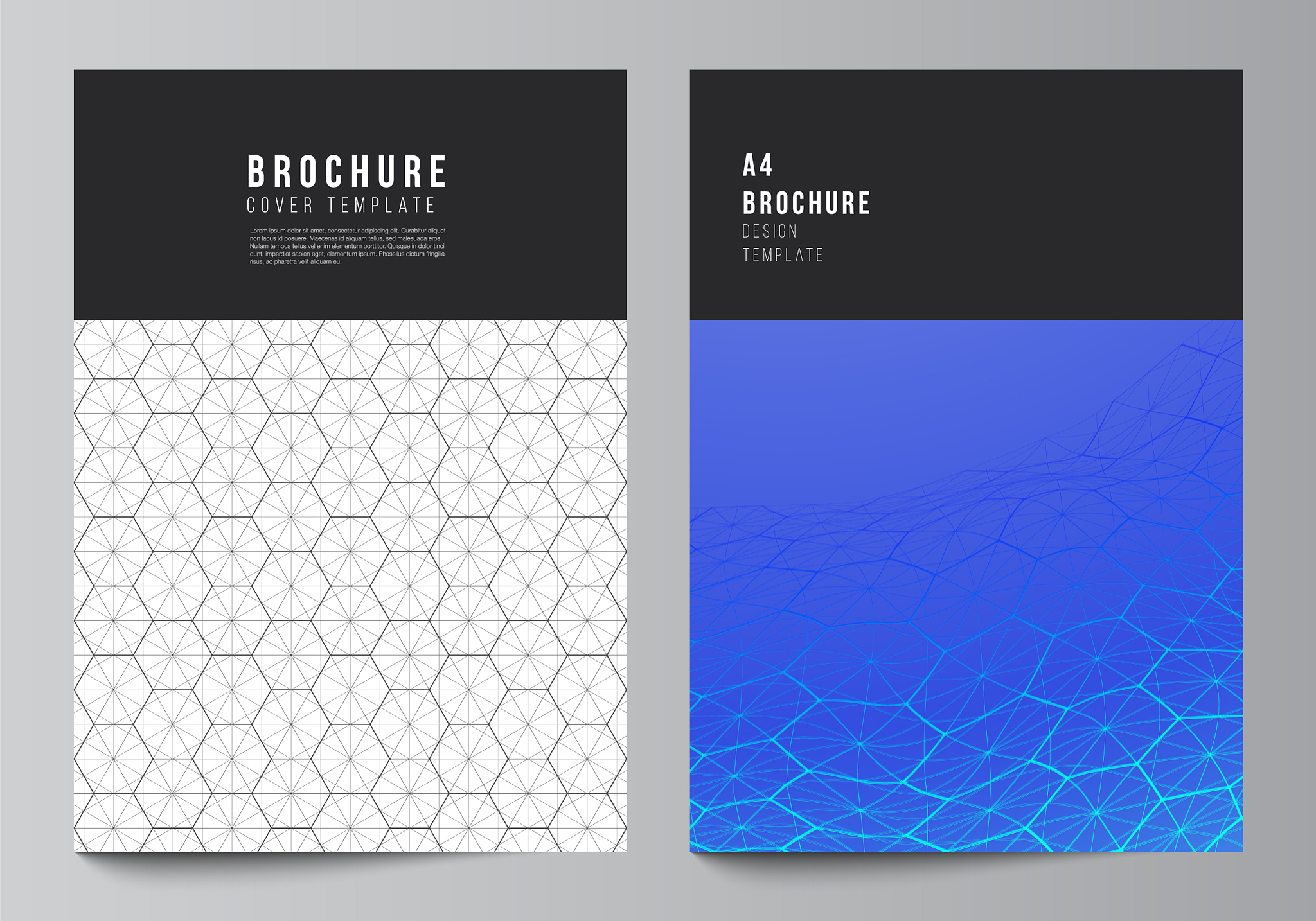 layout a4 format cover mockups design