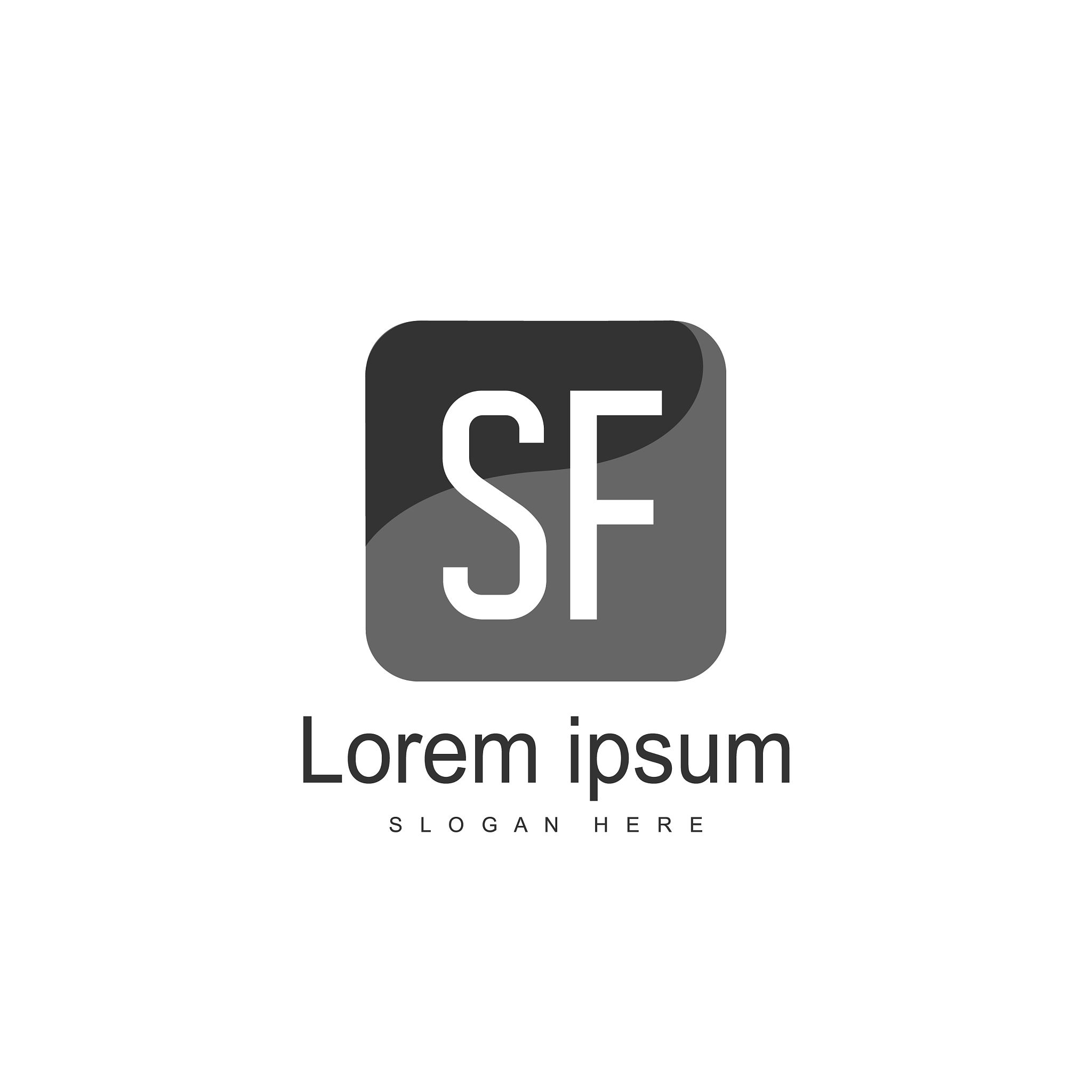 sf logo template design initial logo design