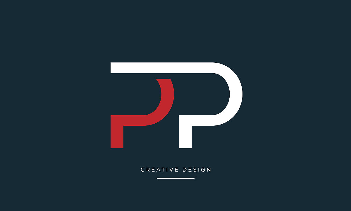 pp, p字母抽象图标标志字母组合