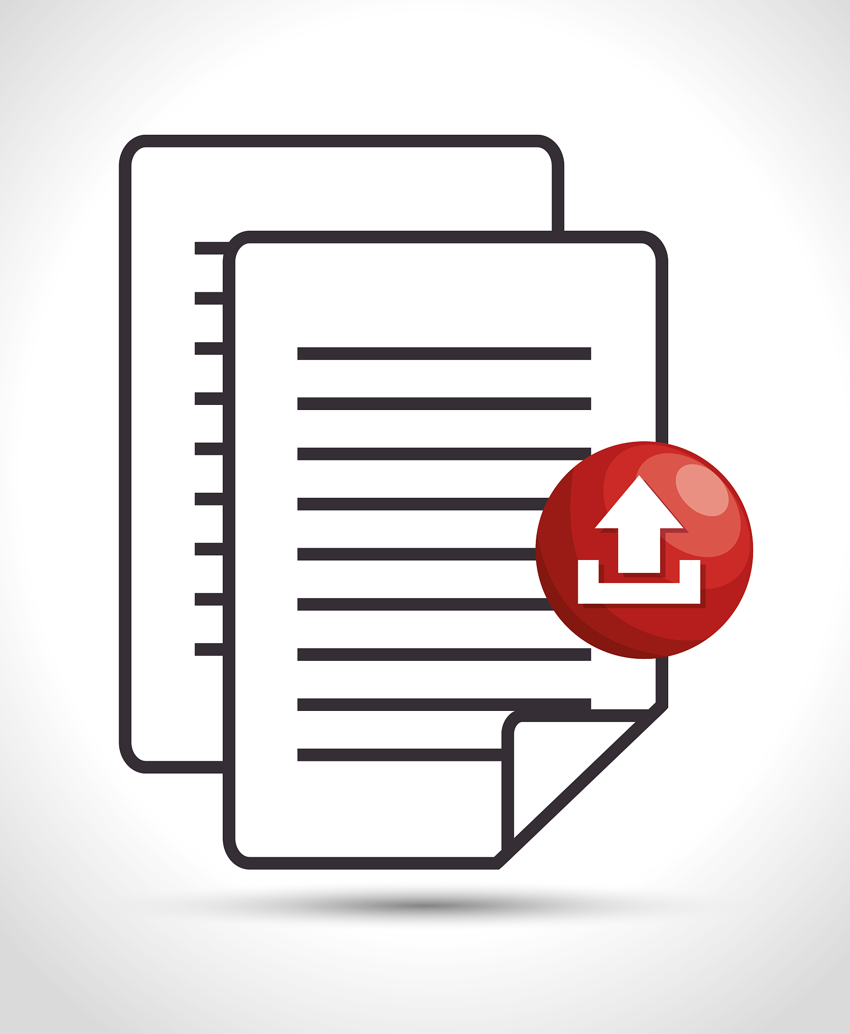 icon upload process design isolated