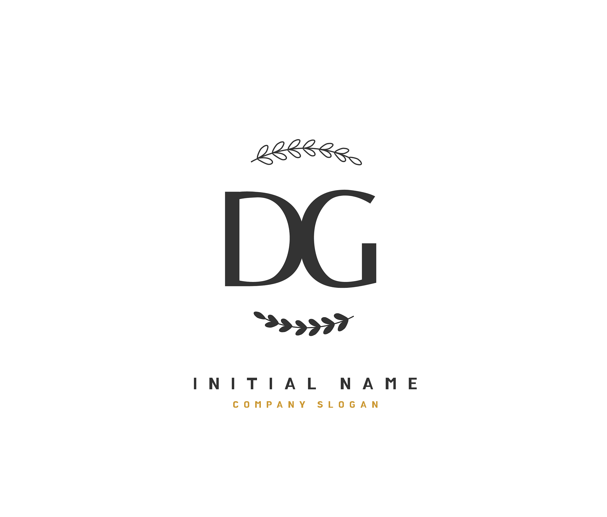 d g dg beauty initial logo handwriting logo of