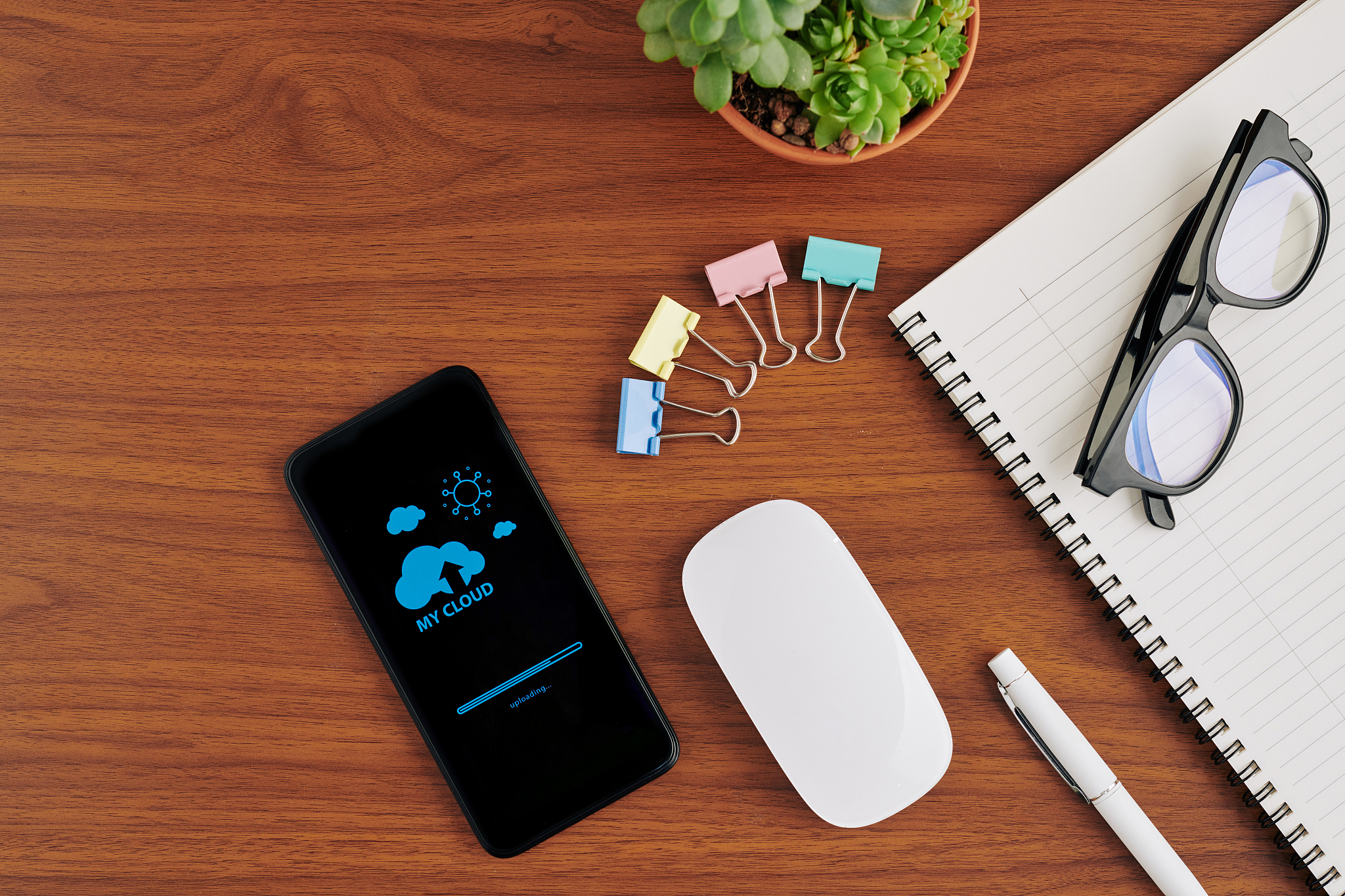 cloud service on smartphone screen