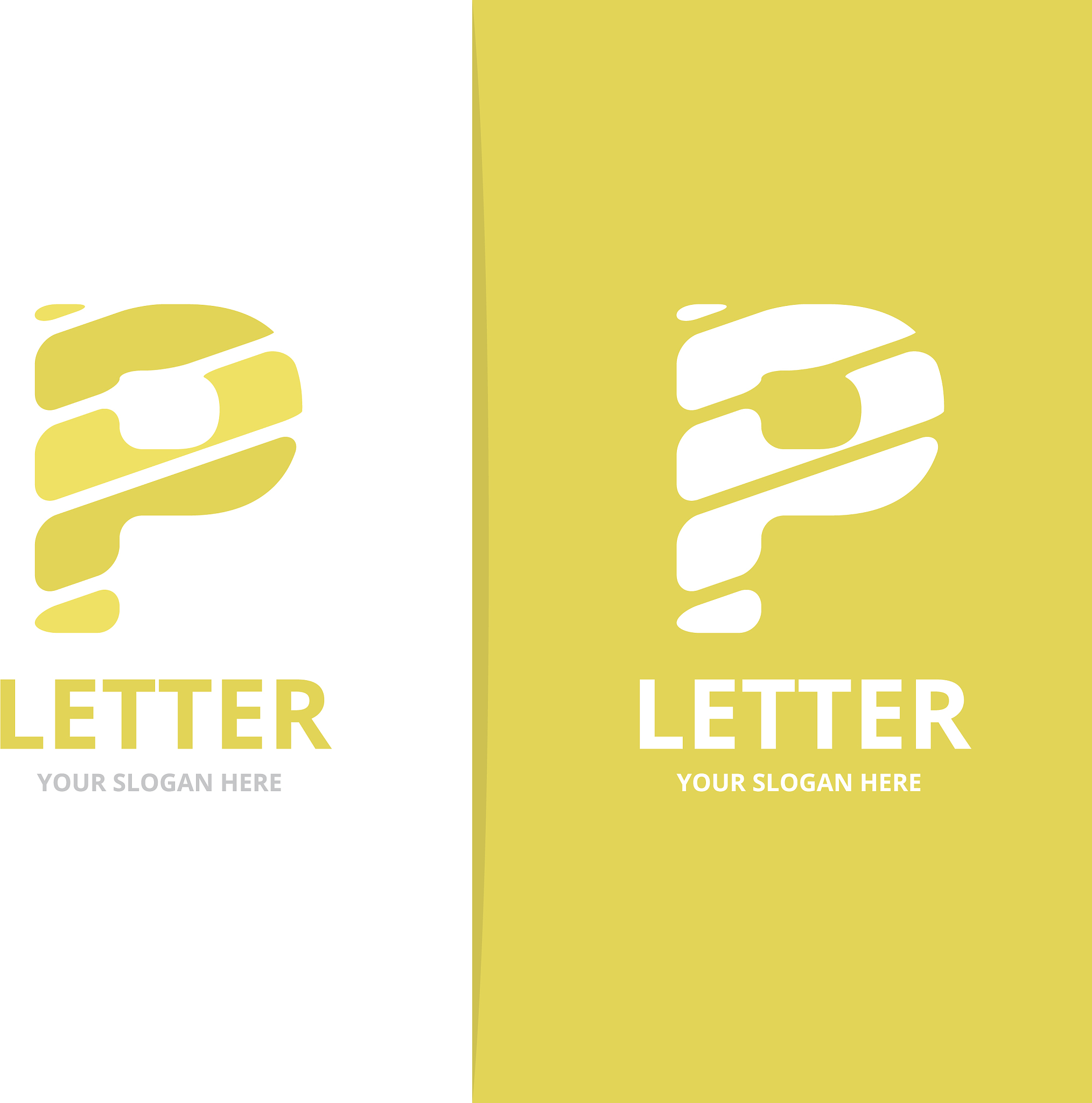 unique letter p logo design template