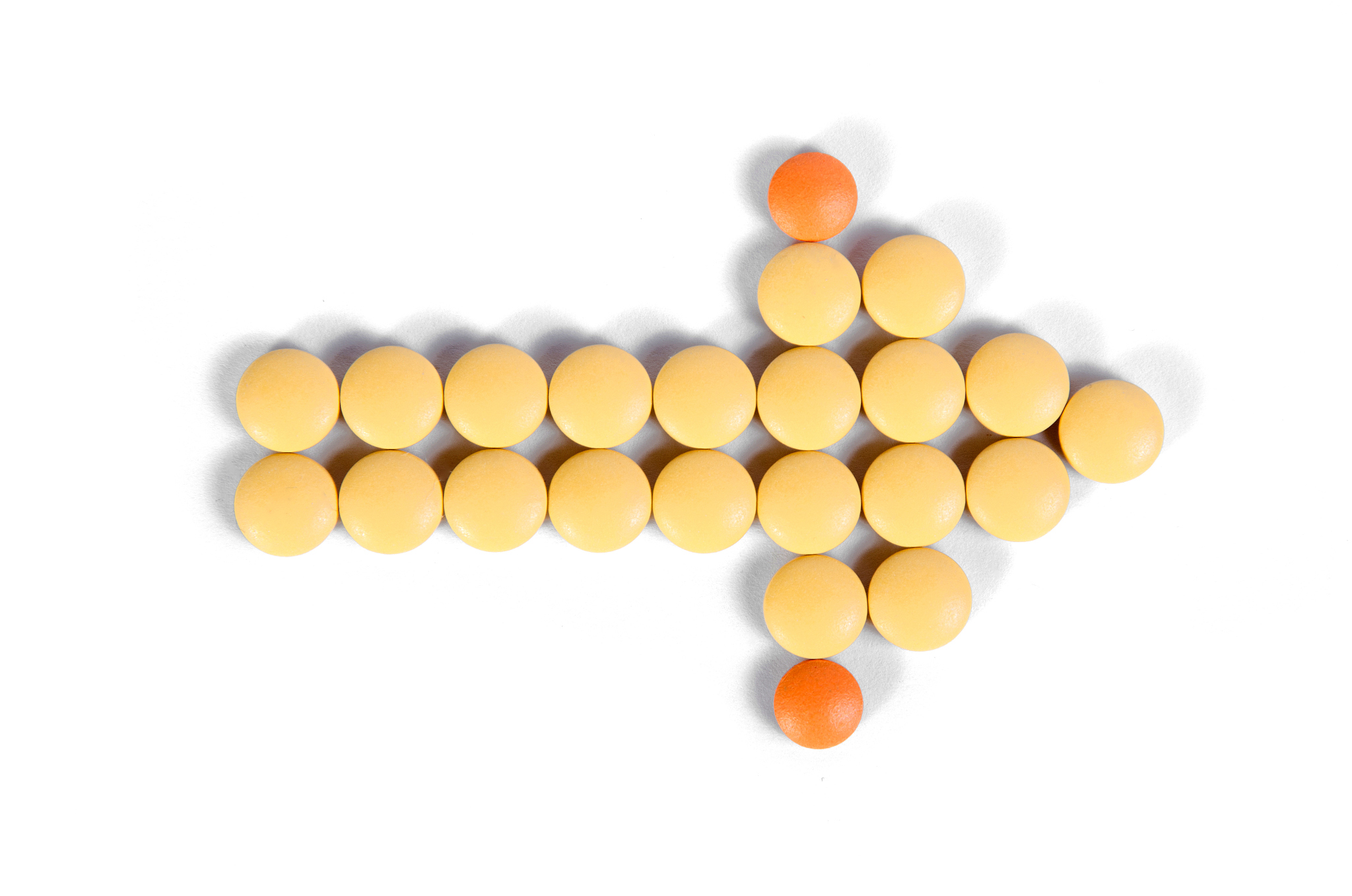 medicine pills on a white background