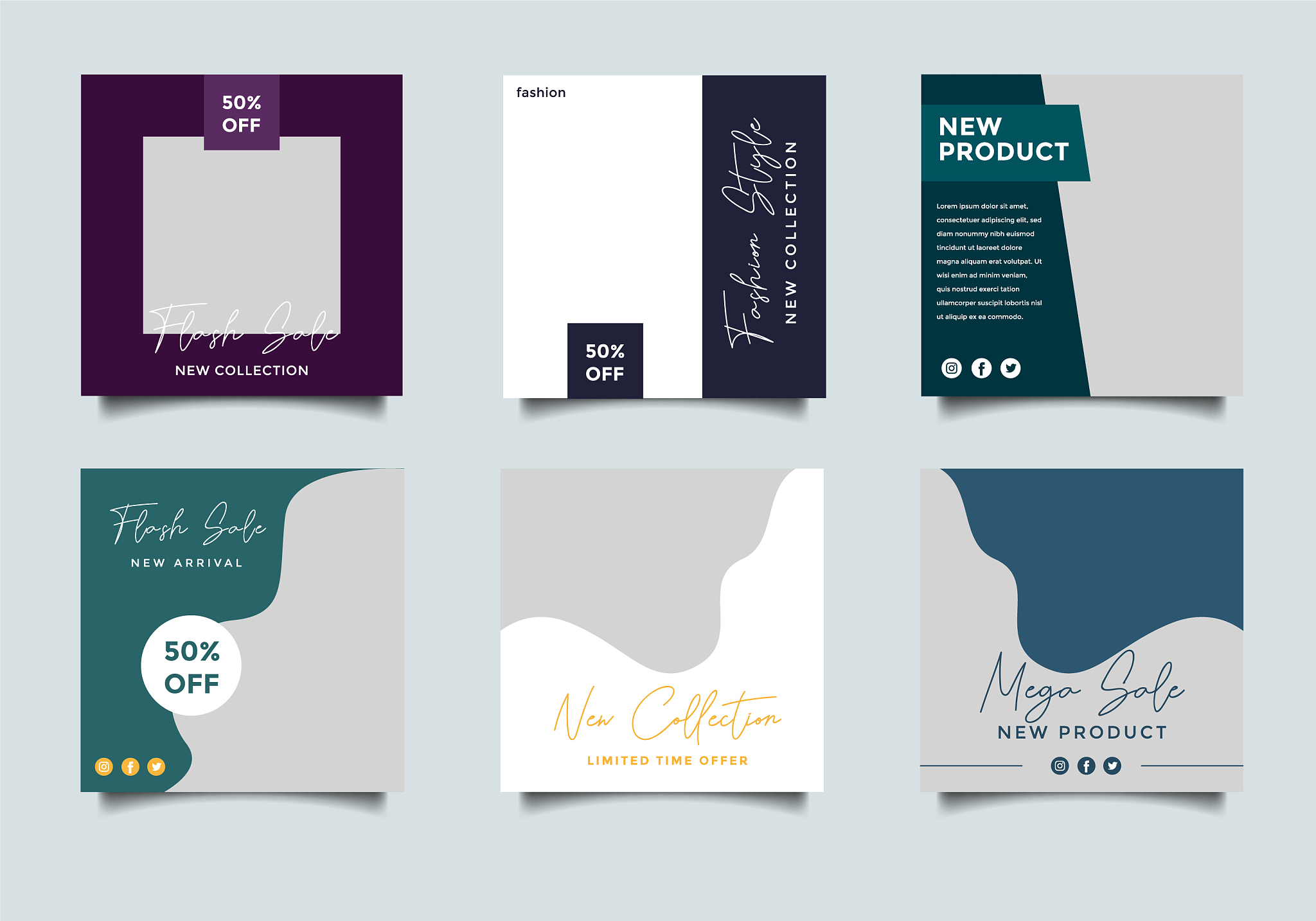 social media post design template