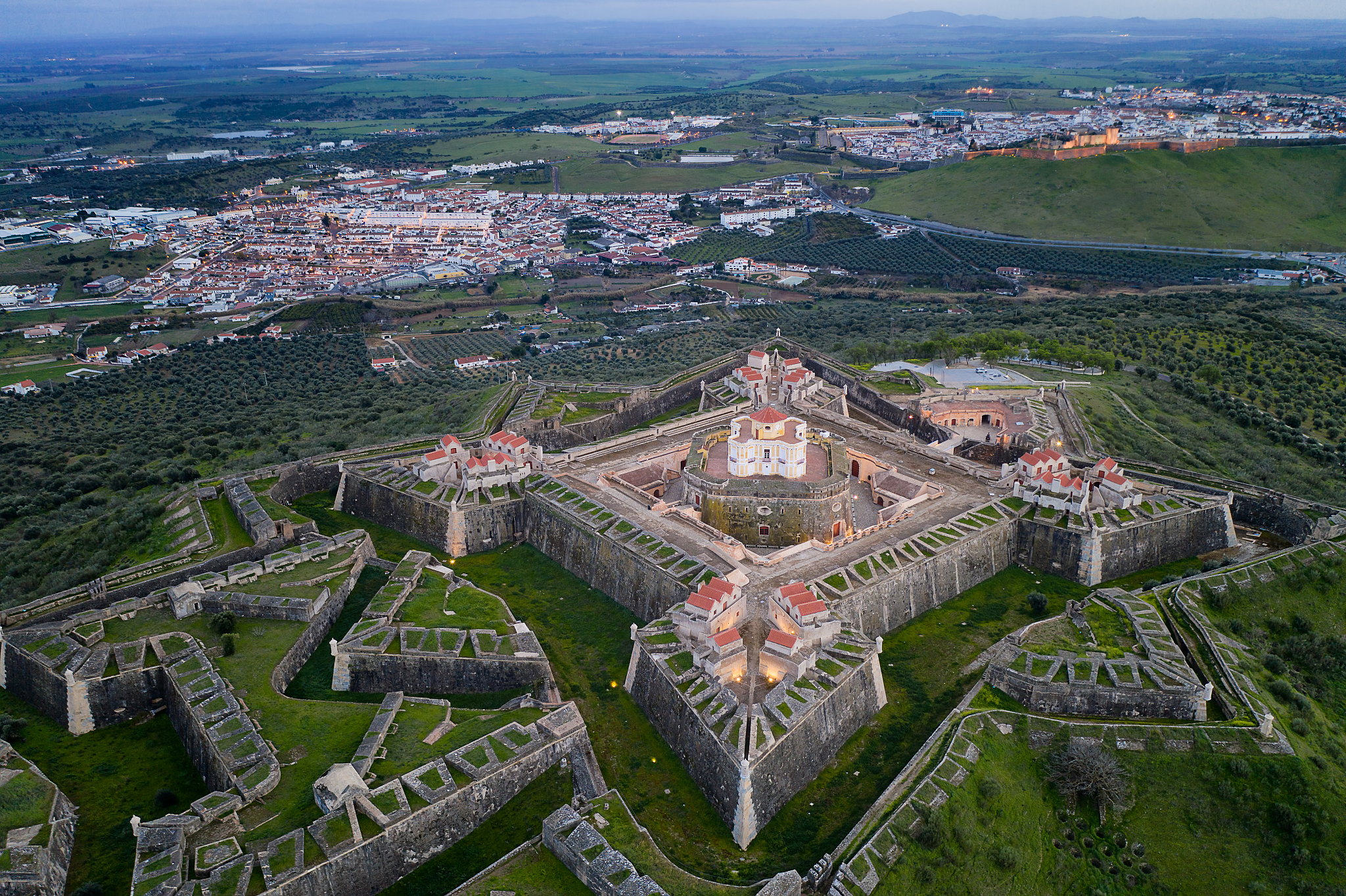elvas fort drone aerial view of forte nossa senhora da graca in 