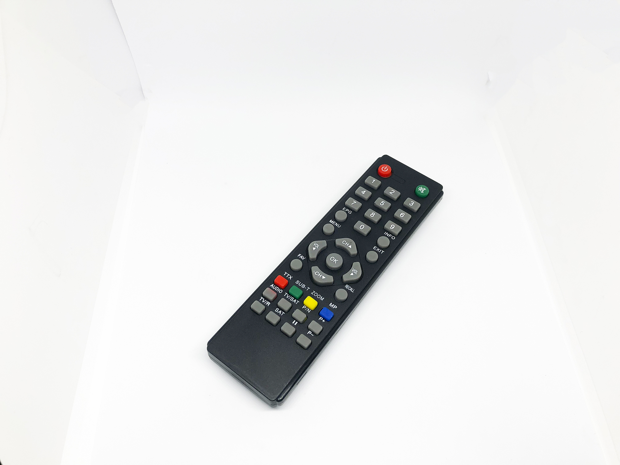 receiver tv remote control white background