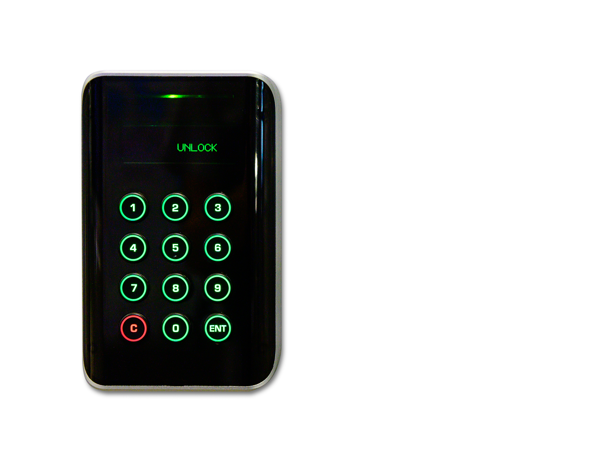 secure password on keyboard for opening door