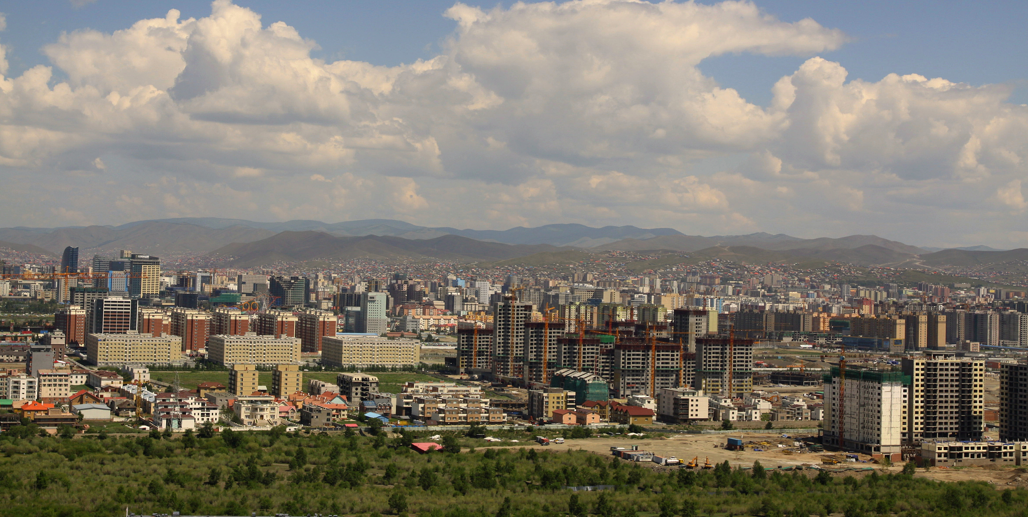 new buildings in the capital city ulaanbaatar,mongolia