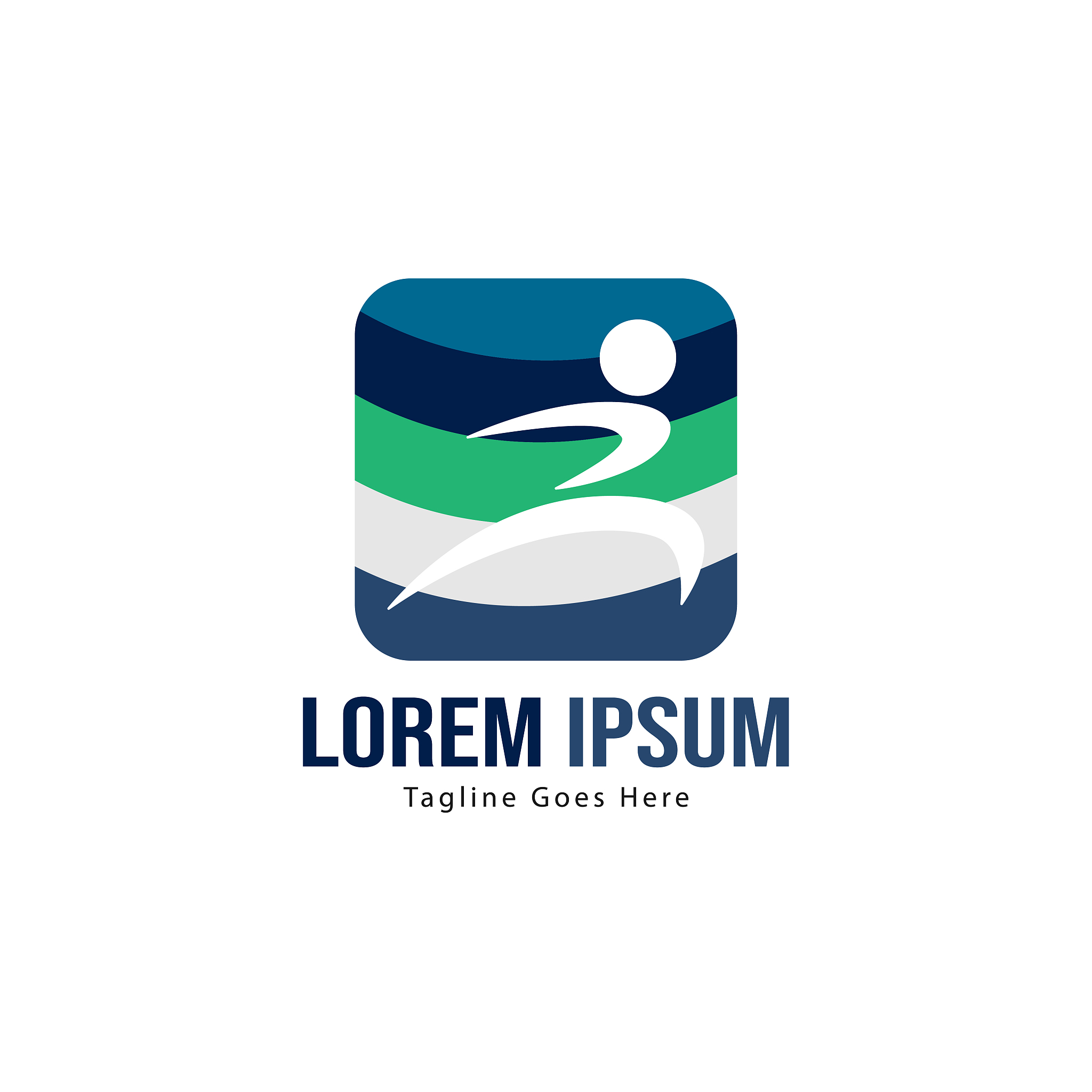 athletic logo template design. minimalist athletic logo with mod
