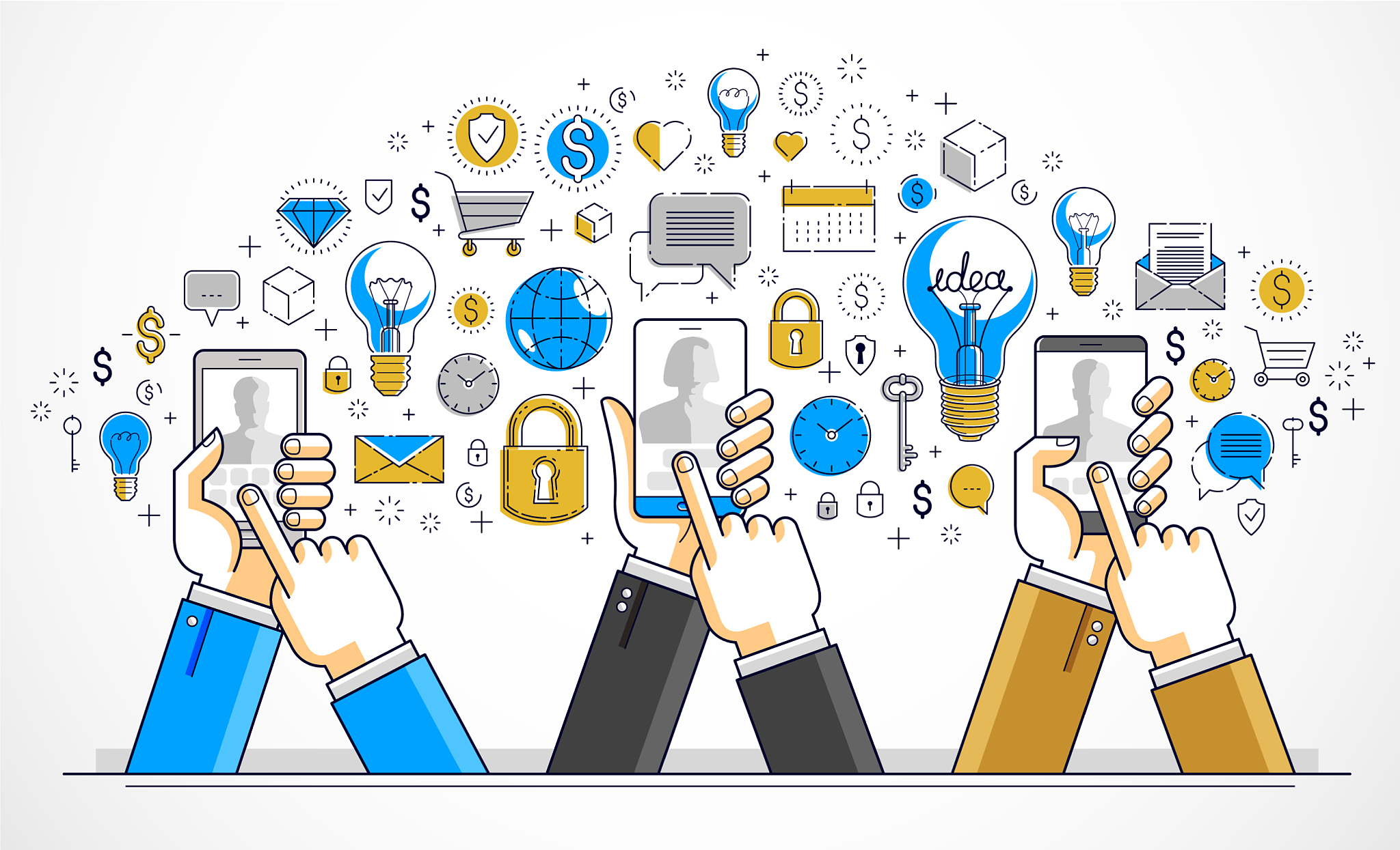 internet teamwork online team is working and