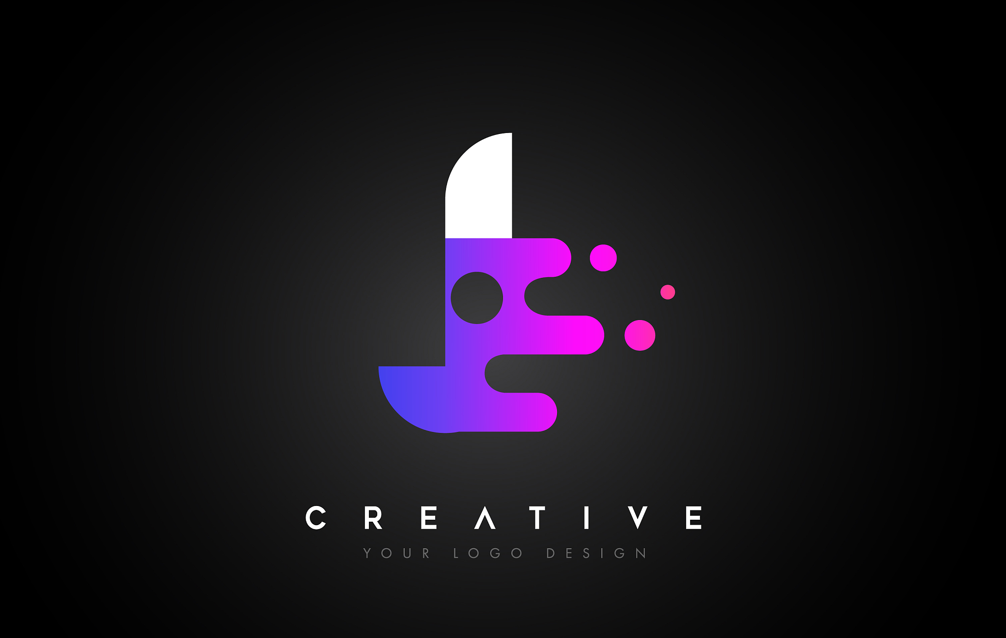dots letter j logo design letter j icon with