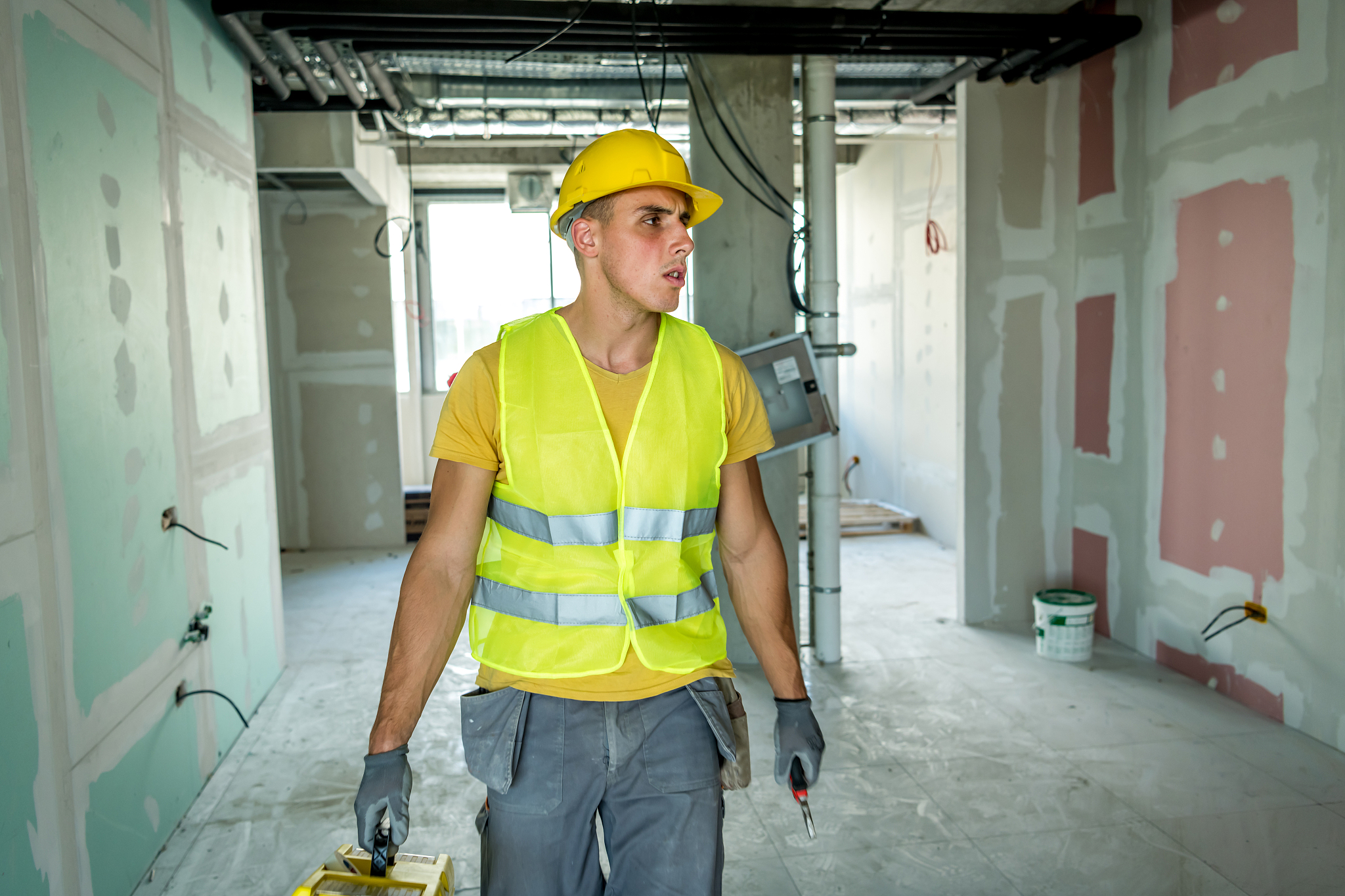 construction worker on construction site