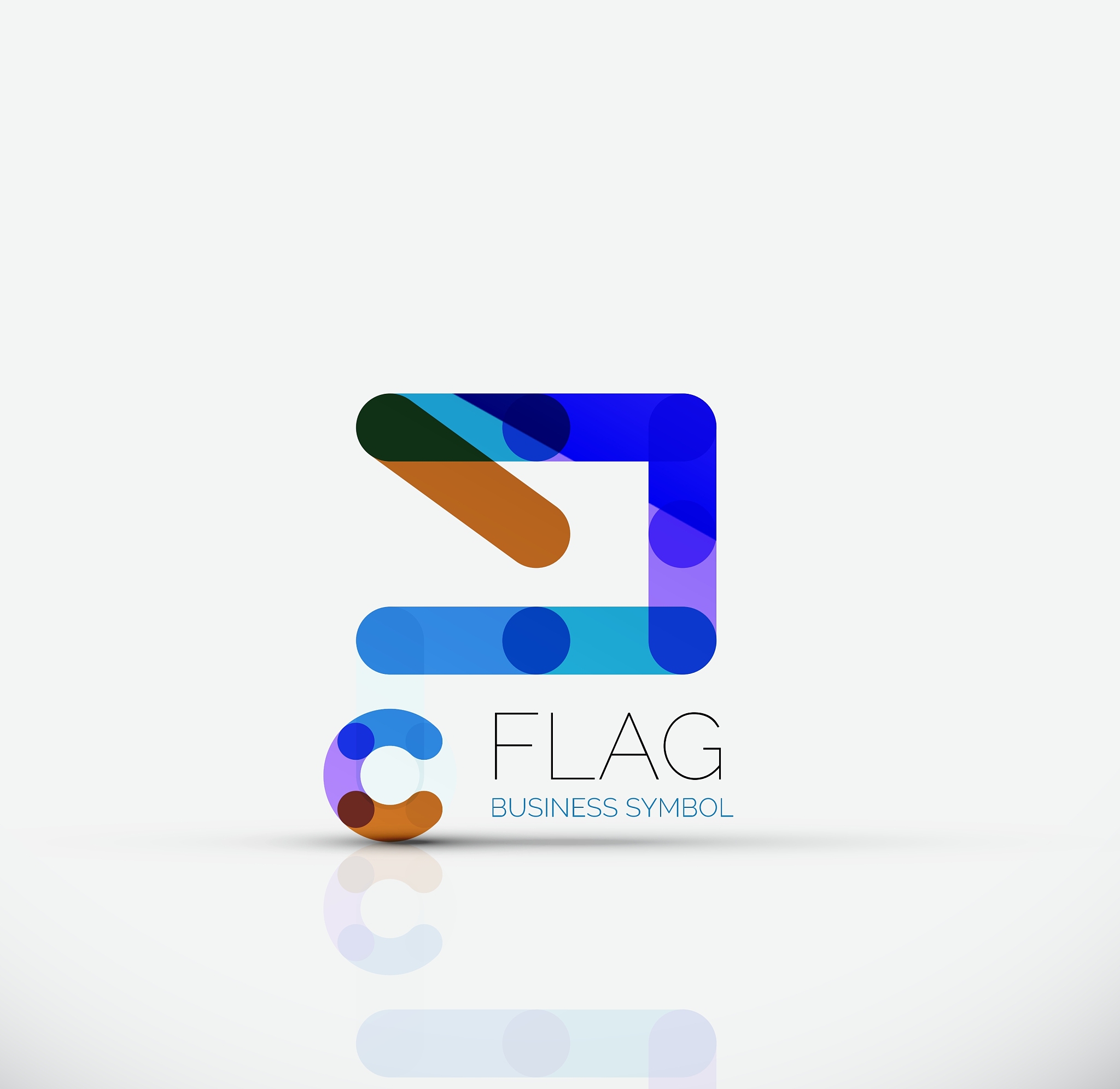 logo flag abstract linear geometric business icon