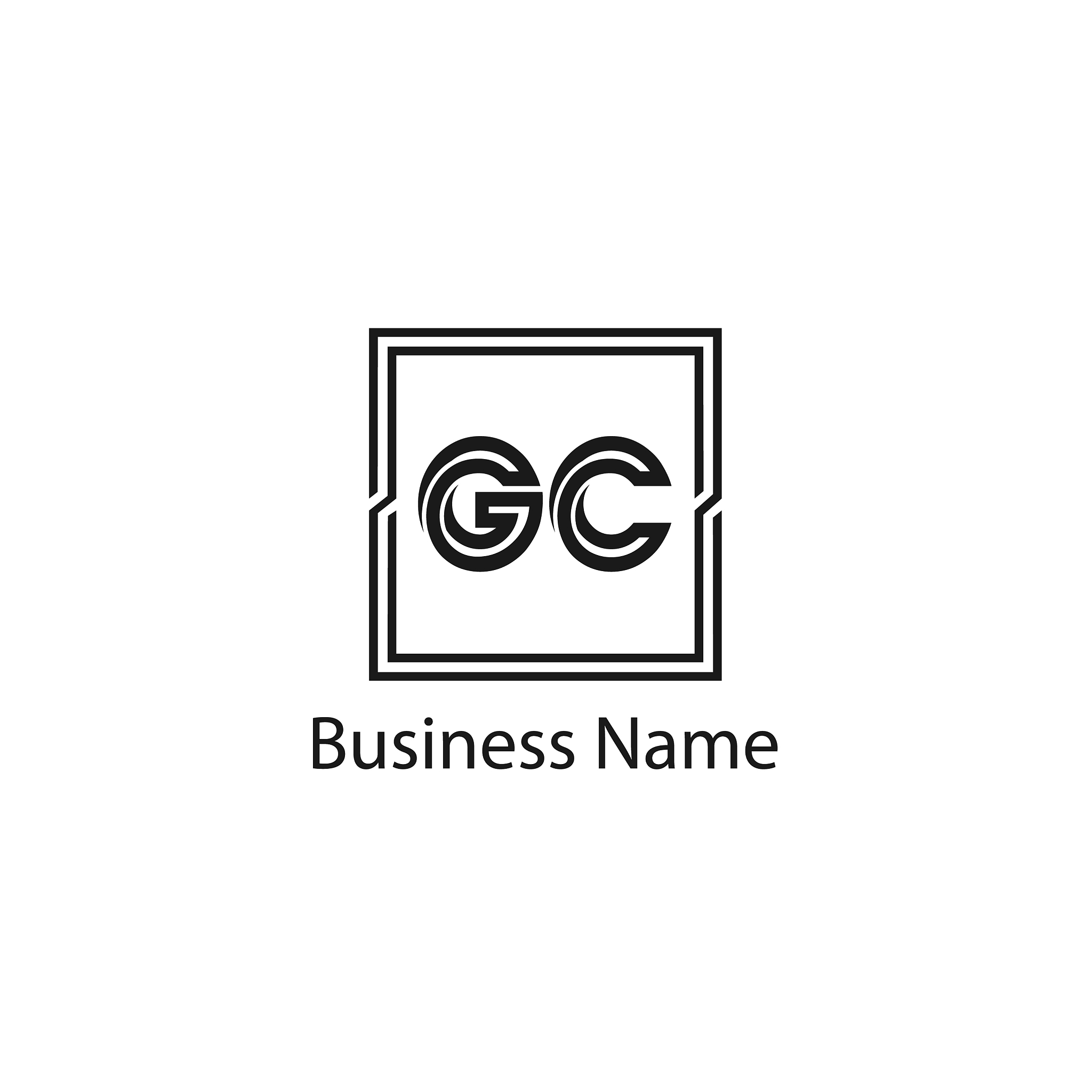 initial letter gc logo template design