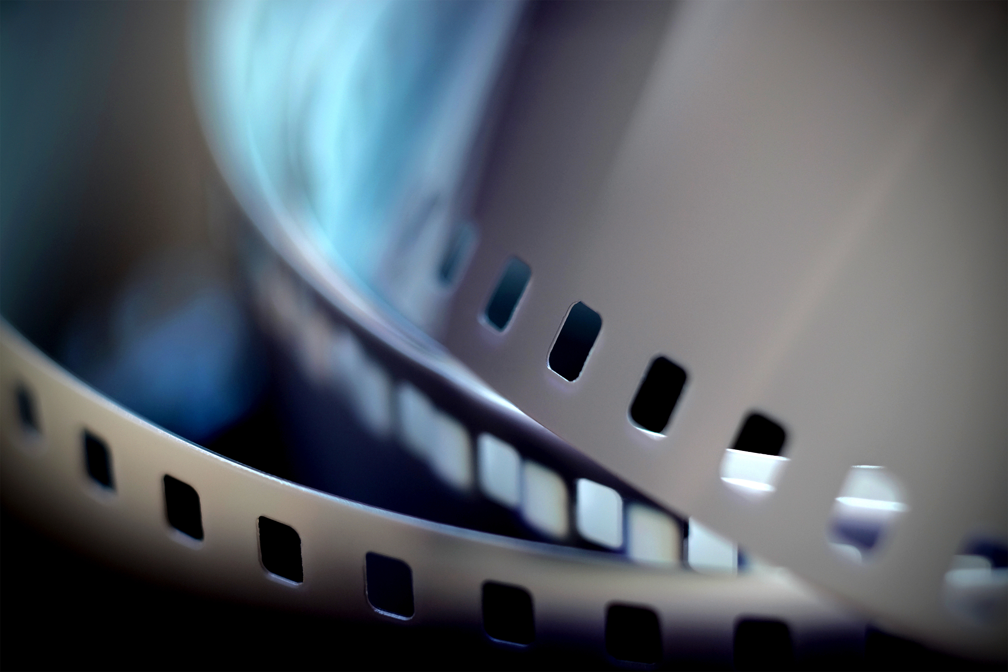 negative film in focus and blur