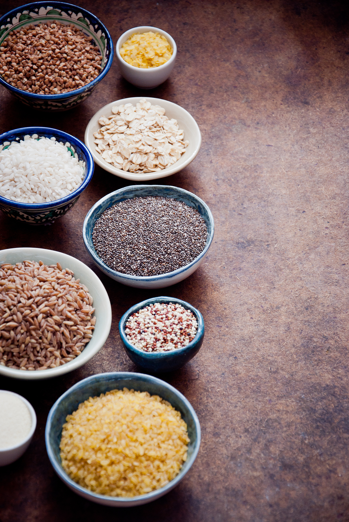 various cereals and grains