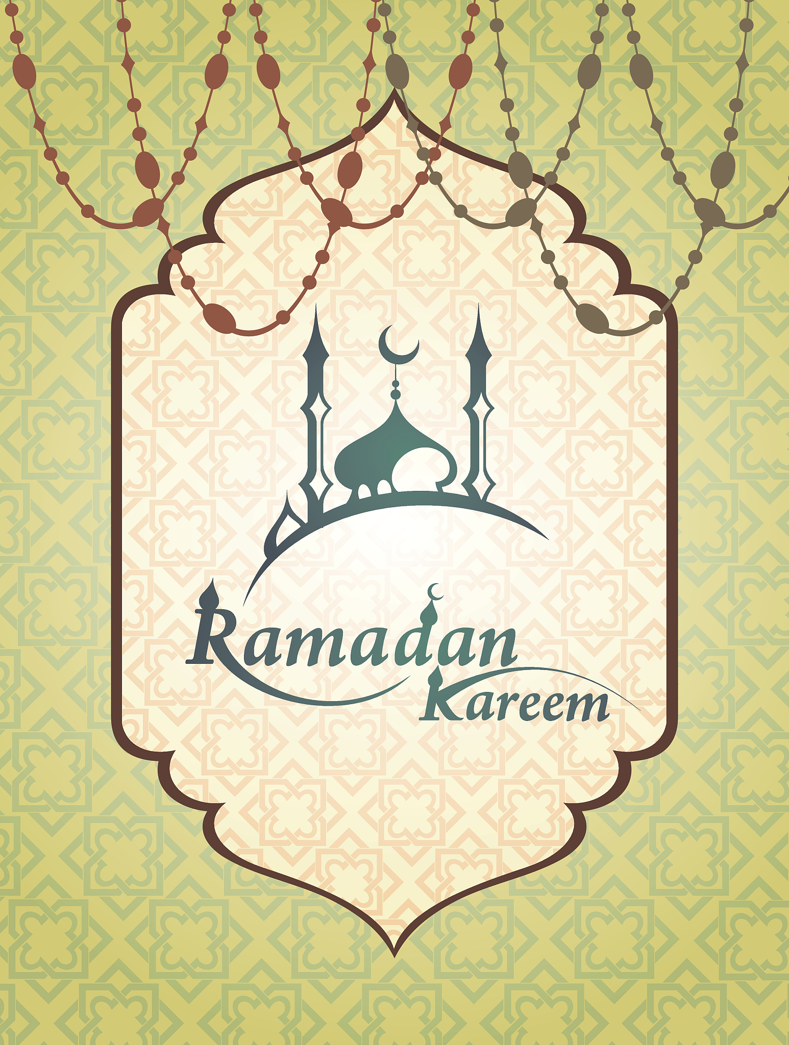 3张伊斯兰主题帆布海报 | 古兰经建筑图案 | 无框架墙壁艺术