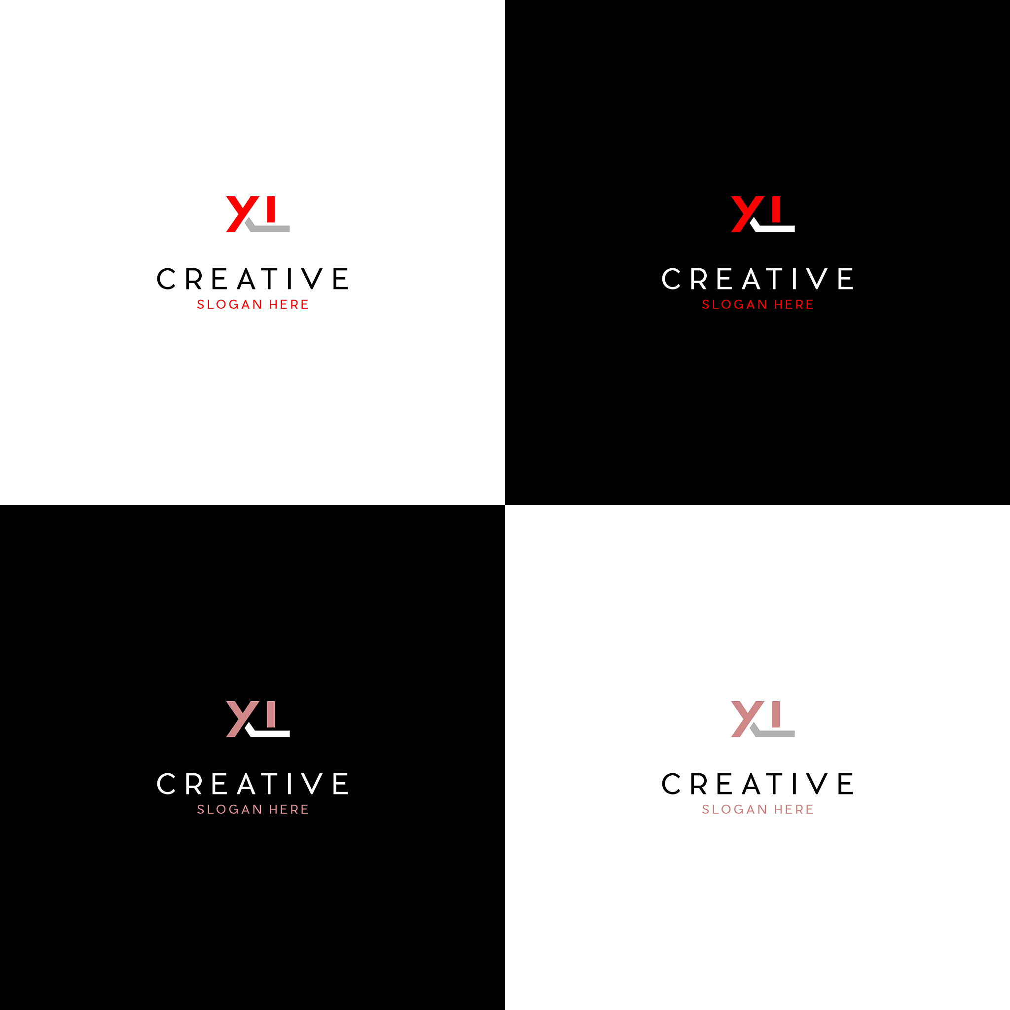 letter xl creative logo design